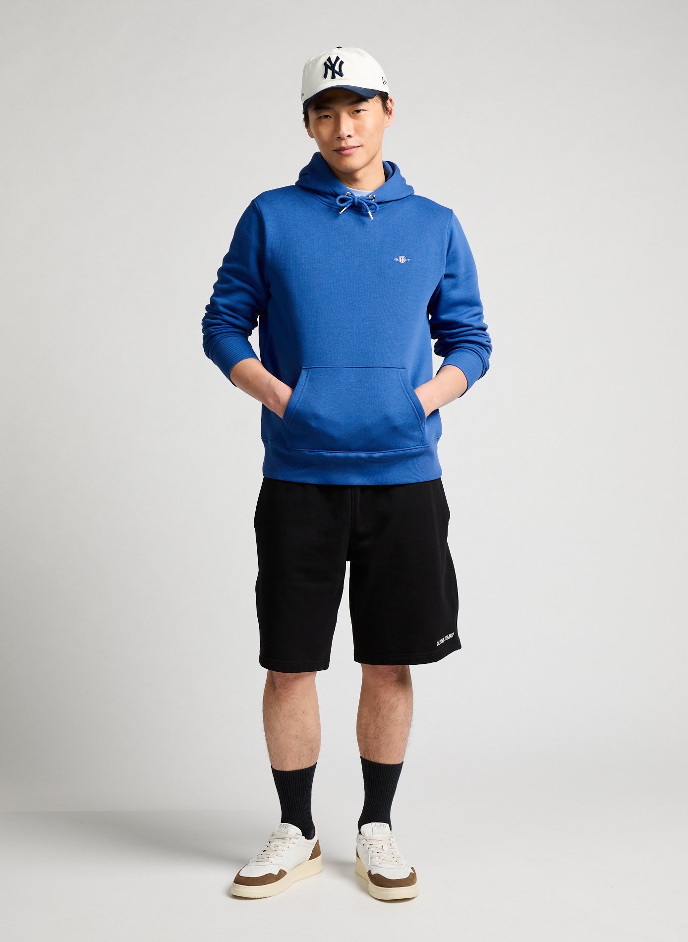 Hoodie en coton GANT Bleu