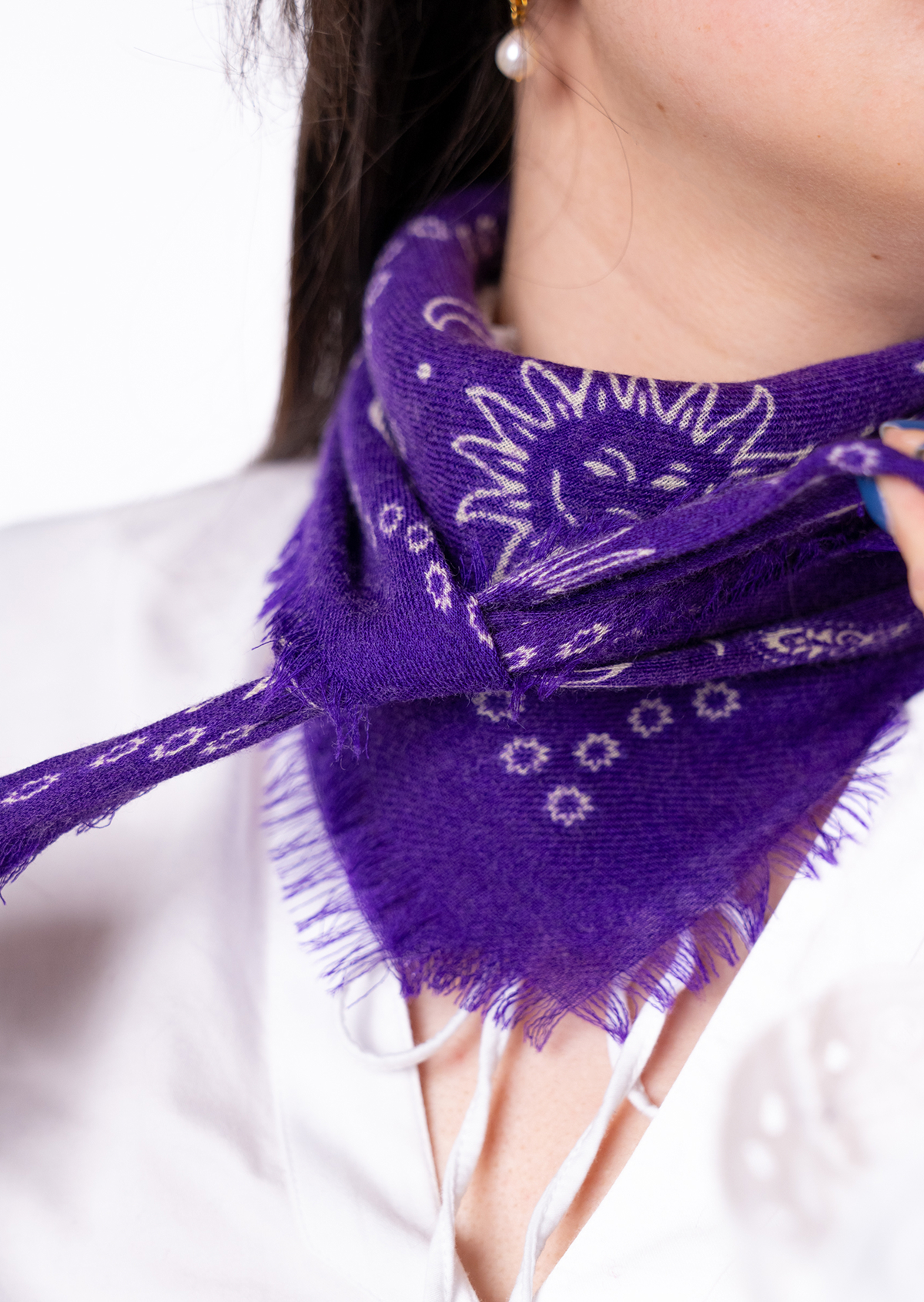 Petit foulard en laine alice BILLYBELT Violet