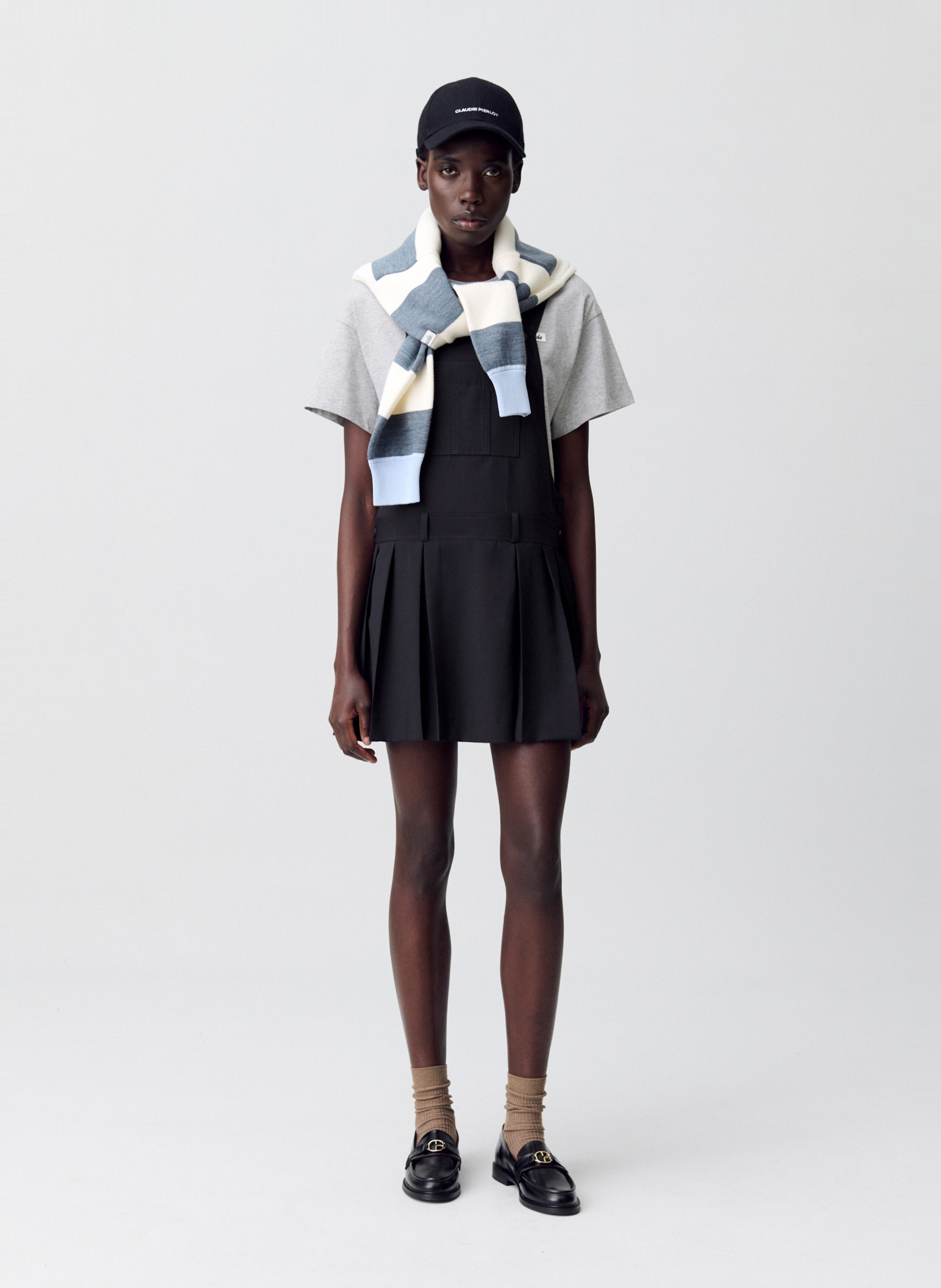 Robe courte en laine mélangée CLAUDIE PIERLOT Bleu