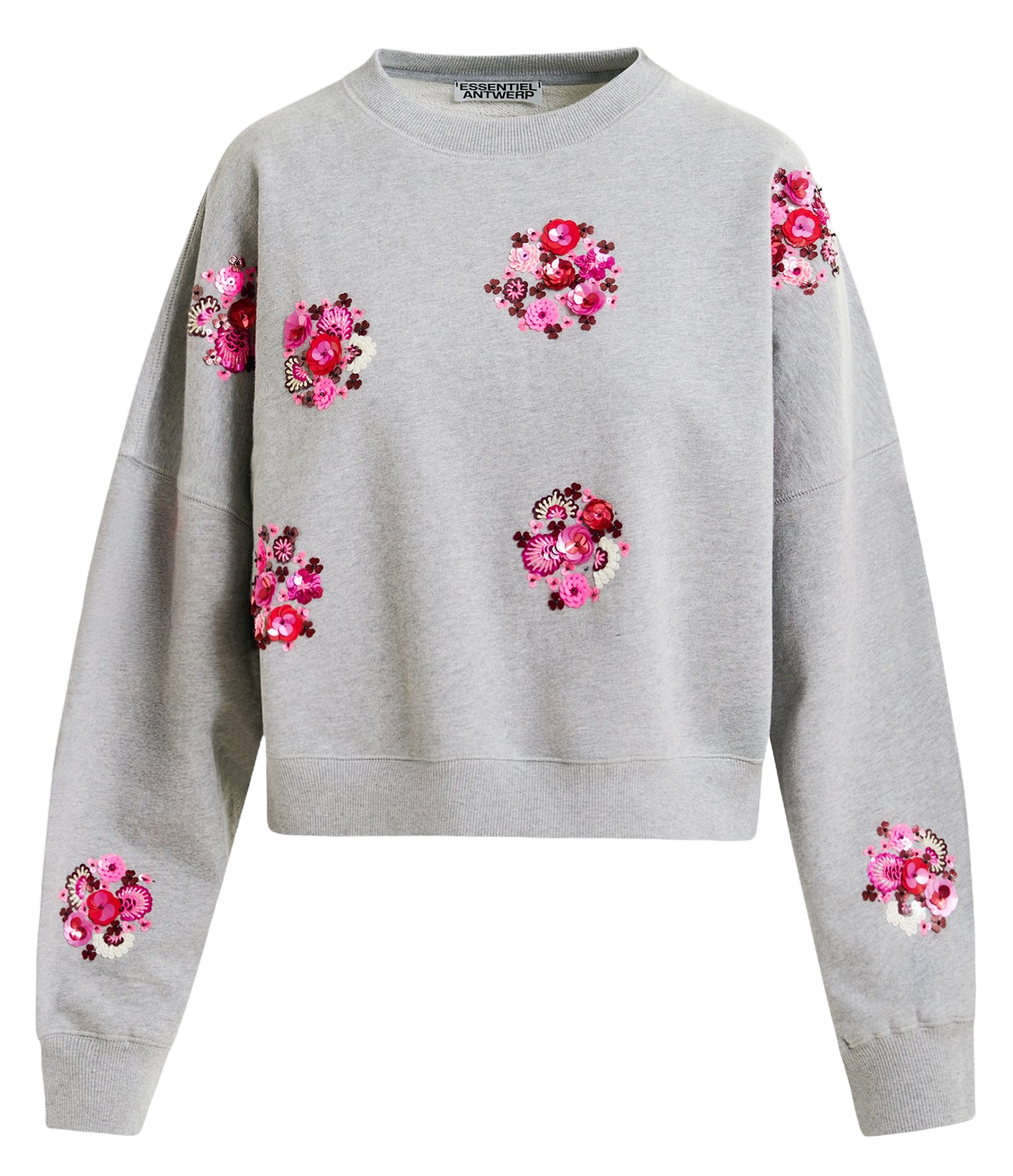 Sweat col rond en coton itro ESSENTIEL ANTWERP Gris