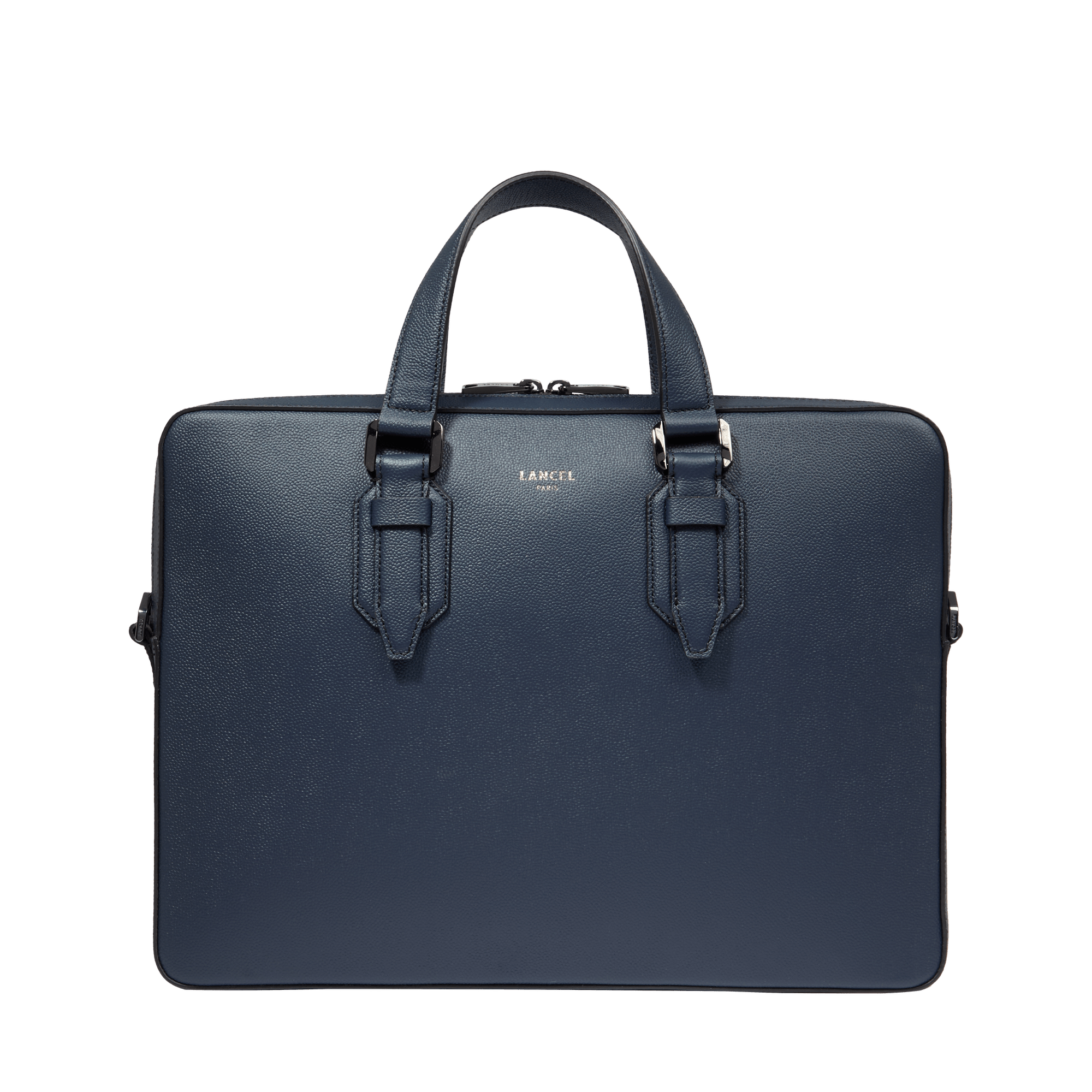 Porte-documents zippé 14" charlie de lancel en cuir LANCEL Bleu