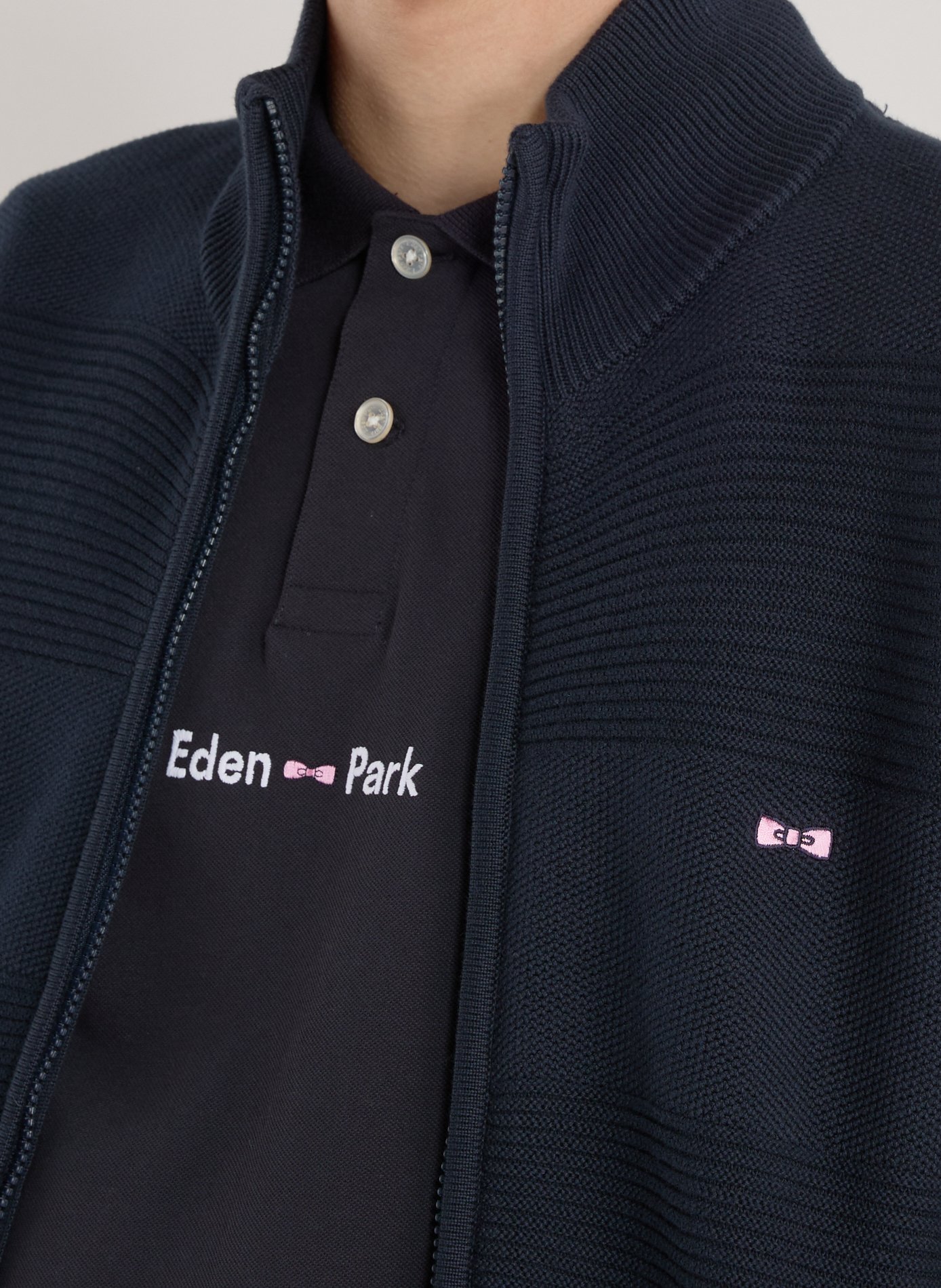 Cotton cardigan EDEN PARK Blue