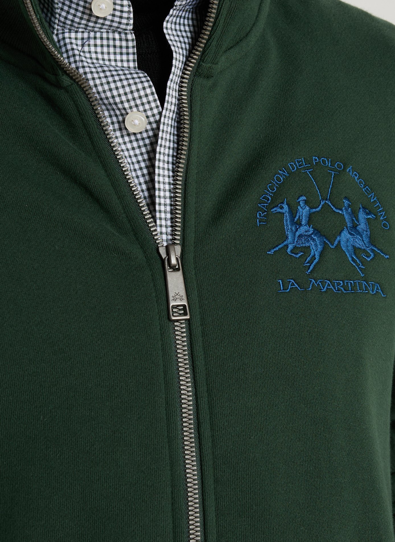 Sweatshirt à glissière en coton LA MARTINA Vert
