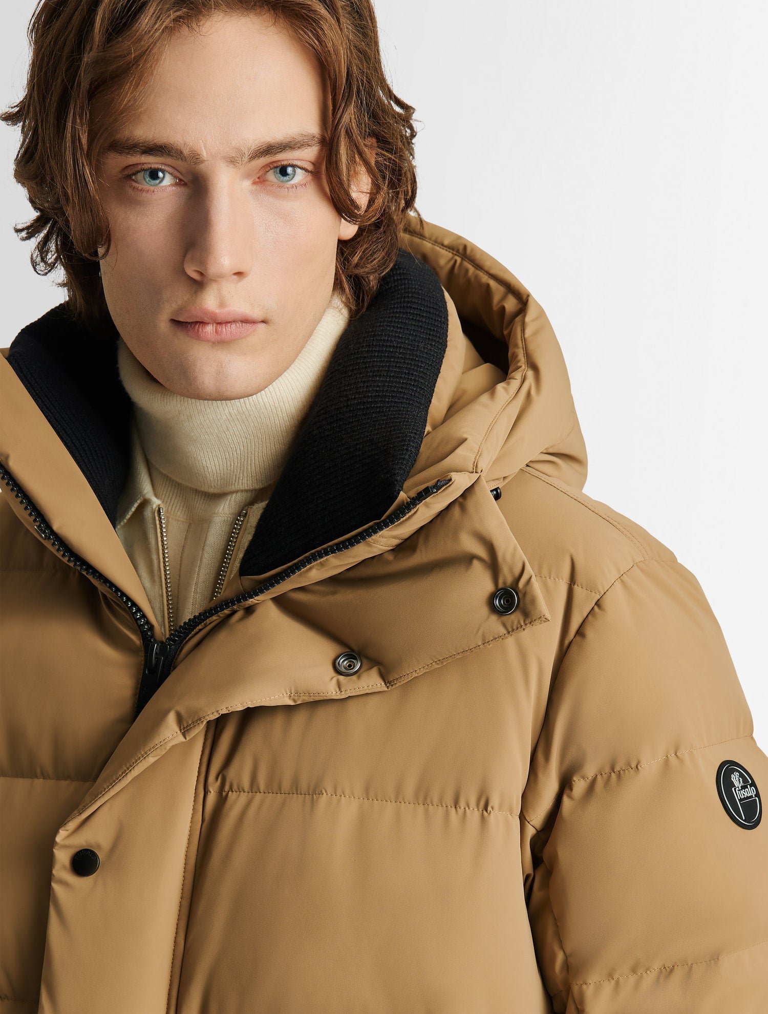 Doudoune atildo col montant coupe ample FUSALP Beige