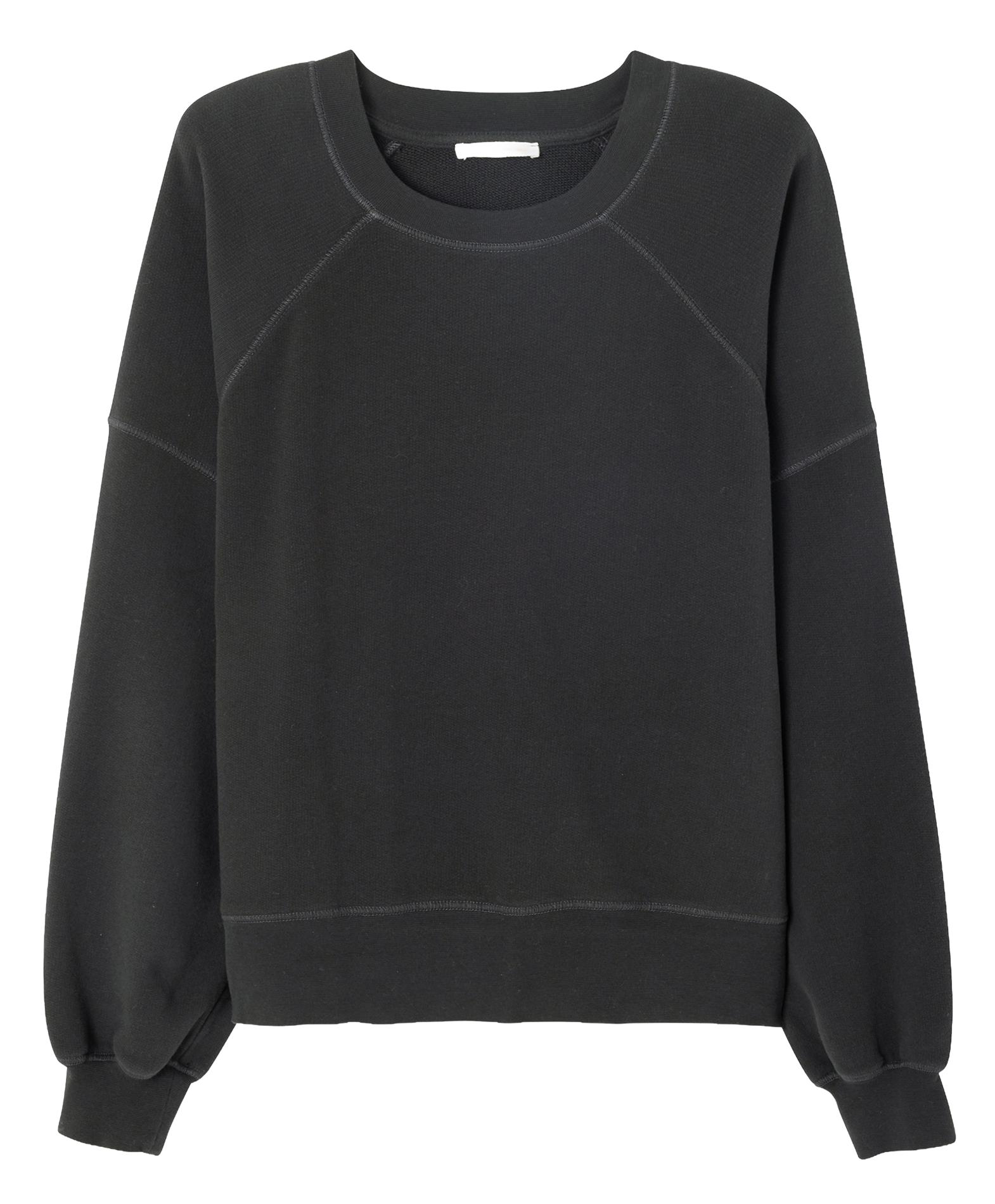 Sweat oversize col rond en coton mélangé atubay AMERICAN VINTAGE Noir