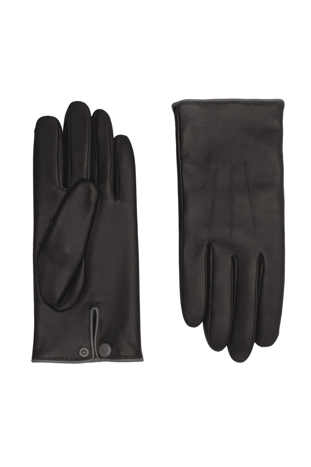Gants rick homme cuir doublés cachemire AGNELLE Noir