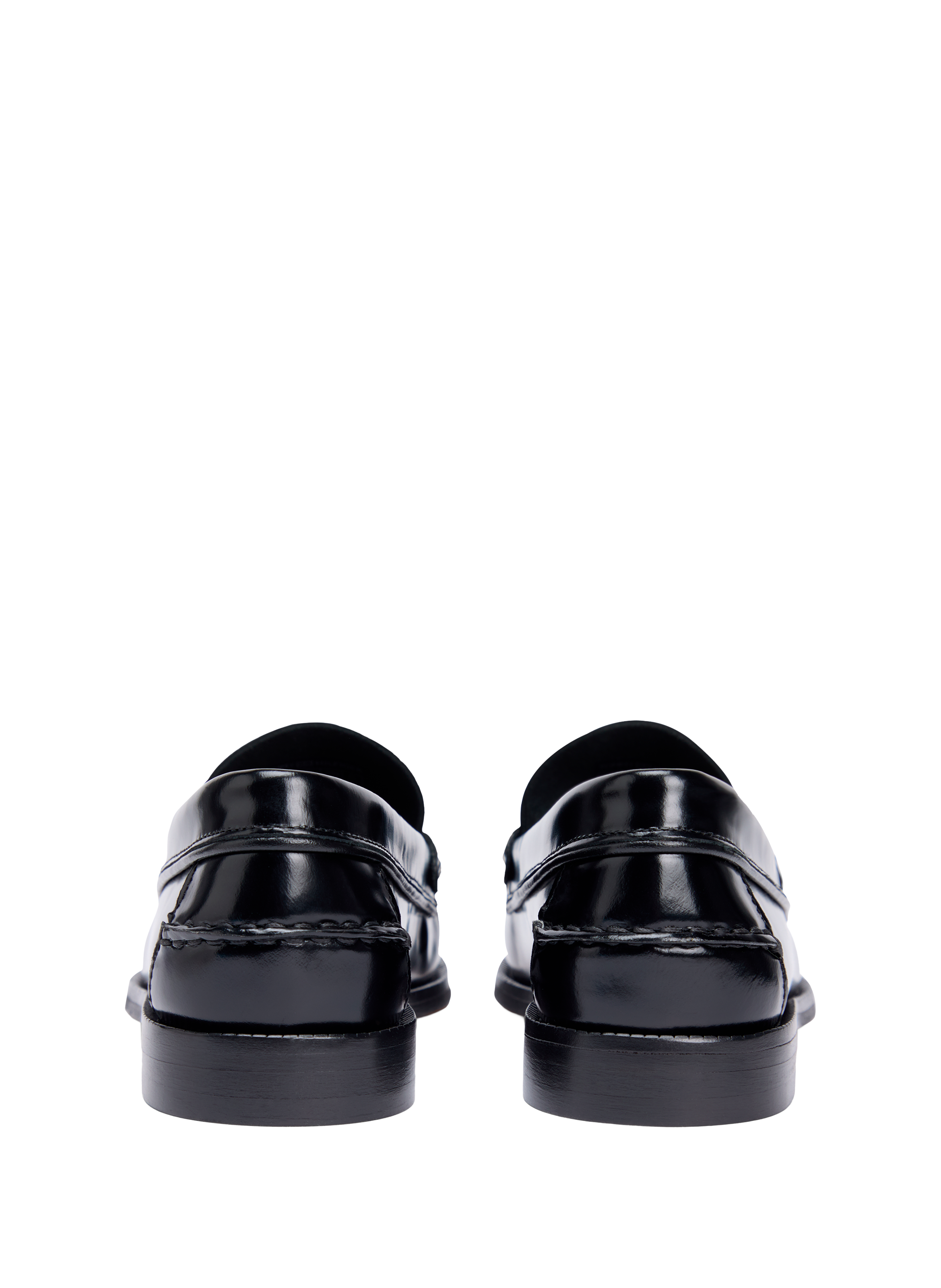 Mocassins en cuir avec logo TOMMY HILFIGER Noir