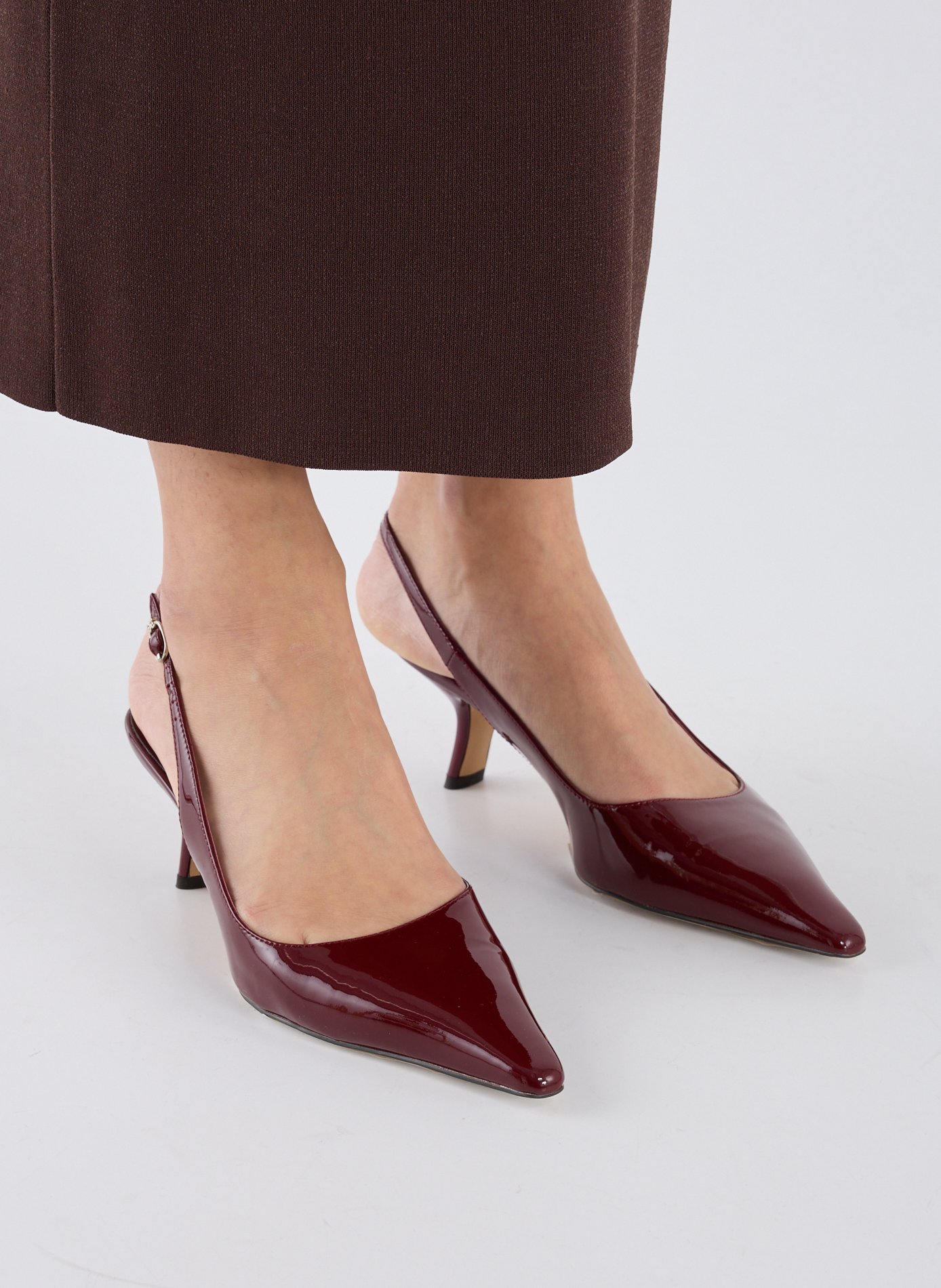 Sling-back vernies en cuir SAM EDELMAN Rouge