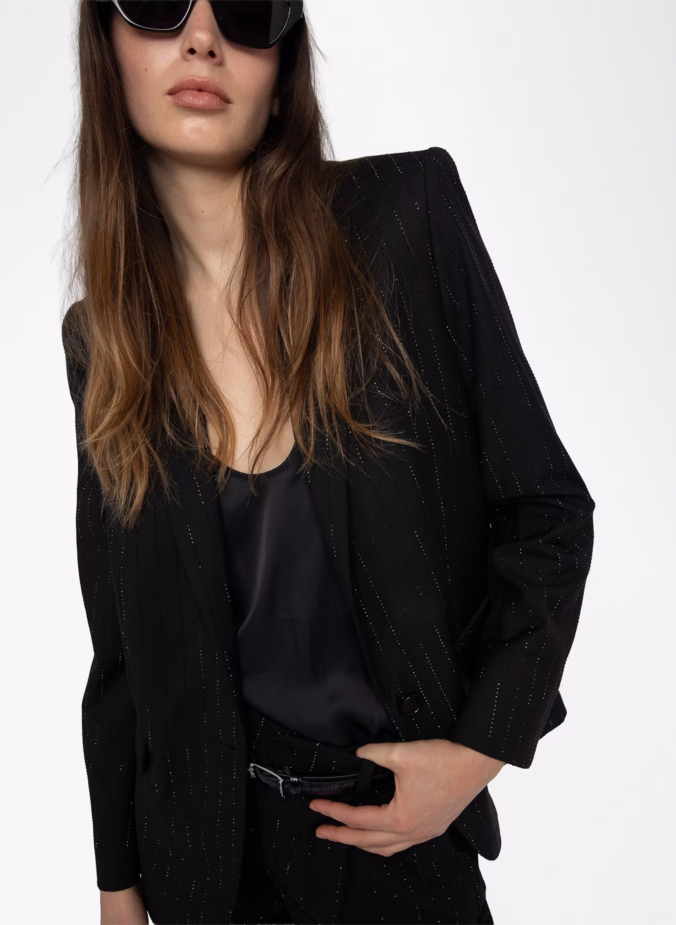 Veste tailleur pailettée valse ZADIG&VOLTAIRE Noir