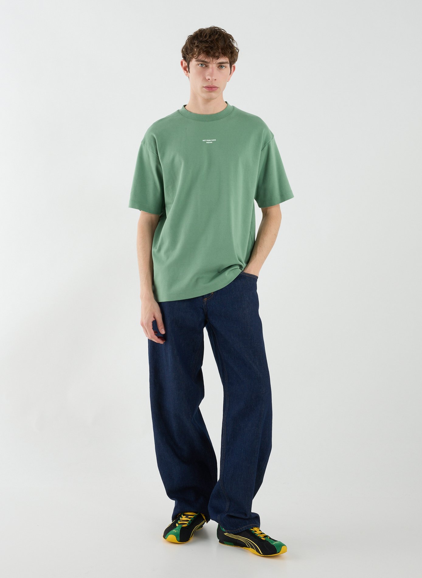 Jean ample Fusion Rinse en coton AGOLDE Bleu