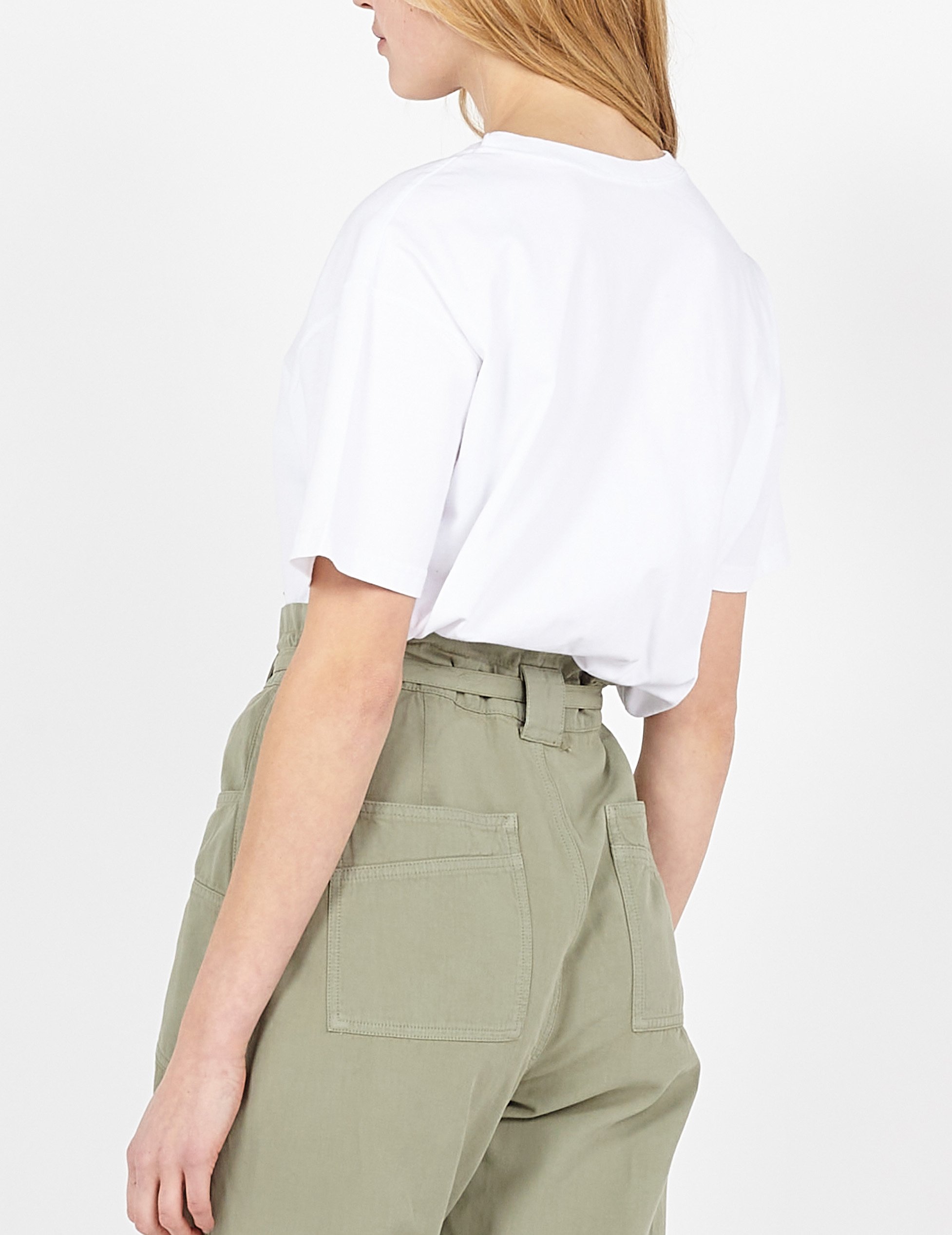 Tee-shirt ample col rond en coton fizvalley AMERICAN VINTAGE Blanc