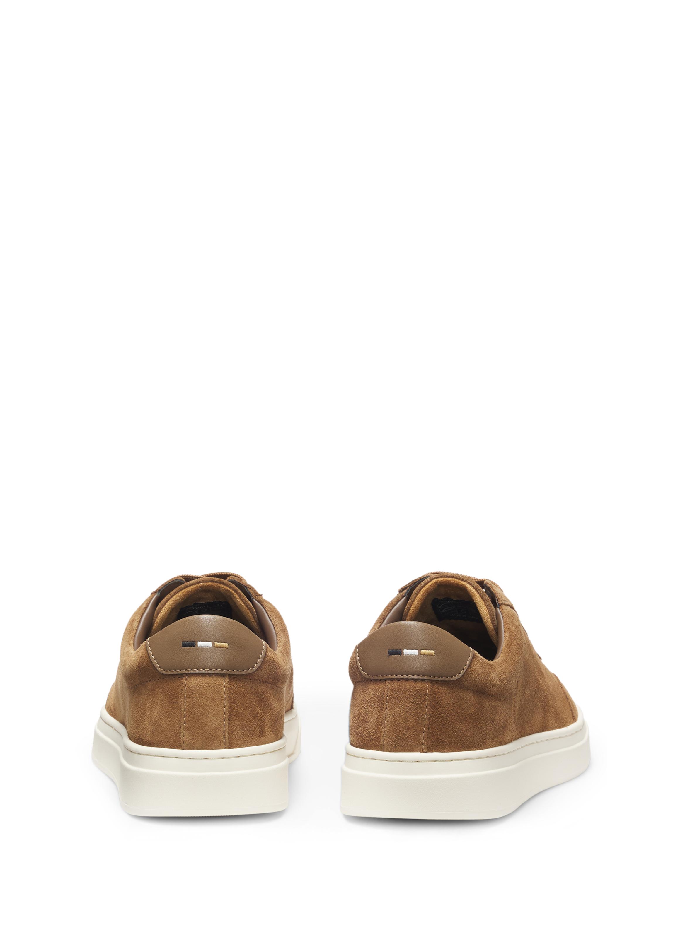 Low-top suede leather sneakers BOSS Brown