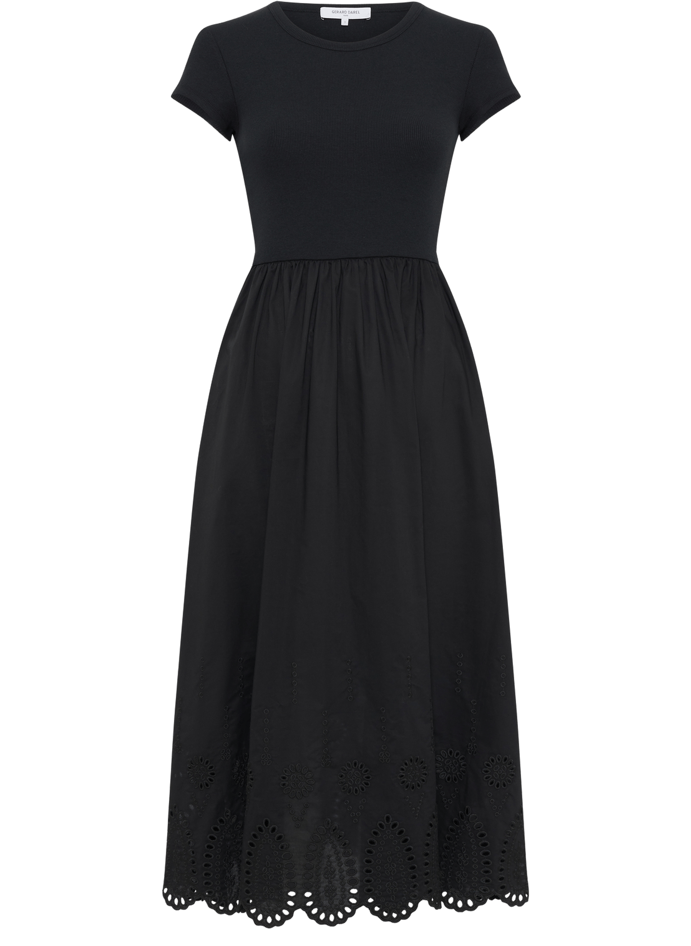 Robe longue bi matière - rynah GERARD DAREL Noir