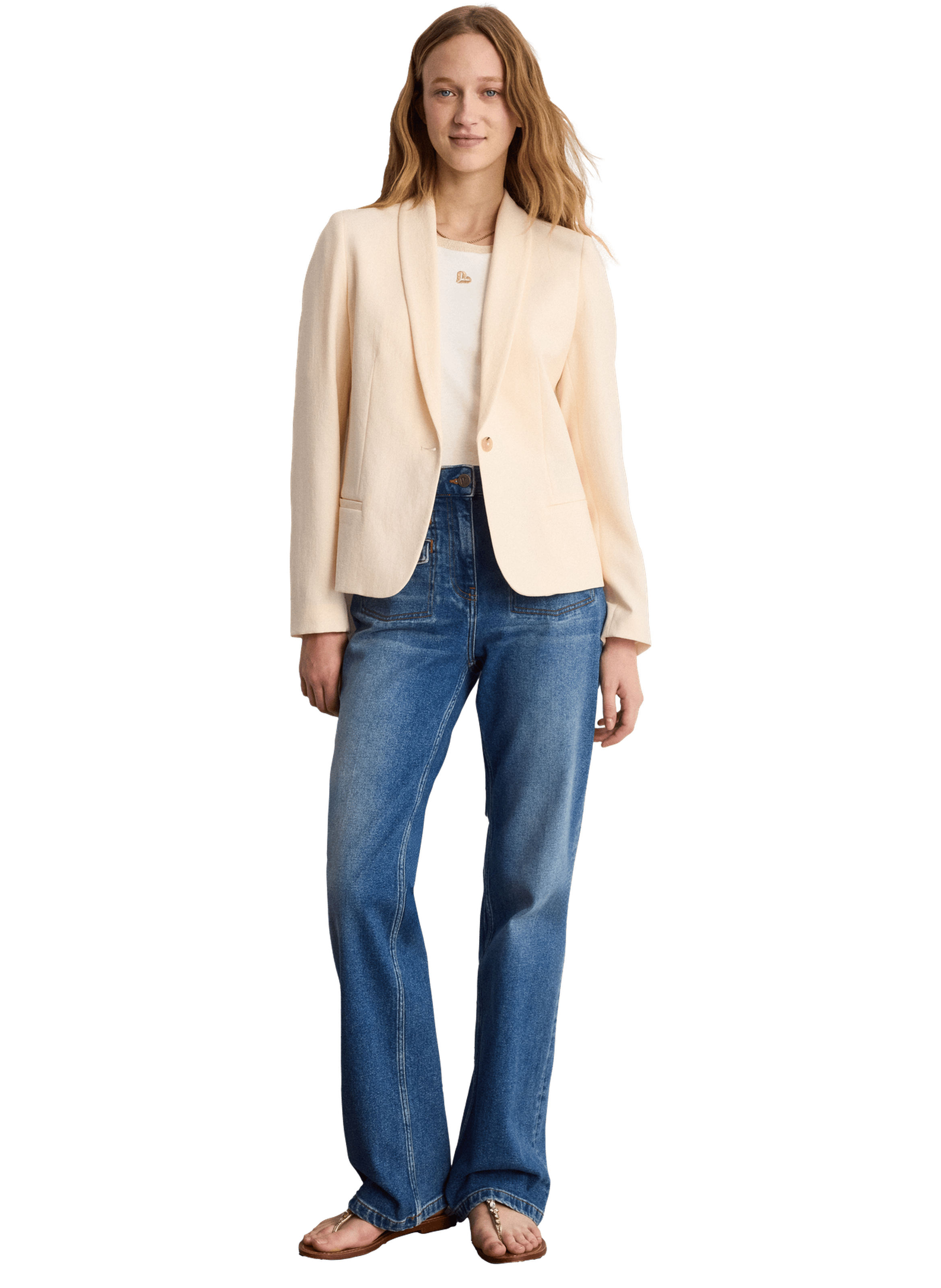 Veste de tailleur en crêpe - maliah PABLO Beige