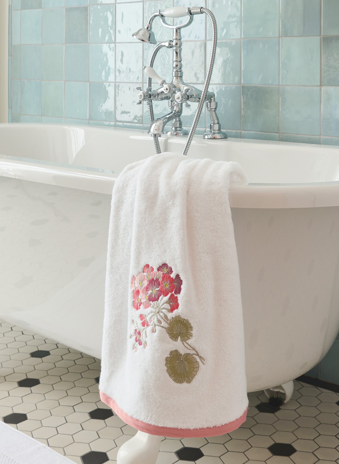Drap de bain flanerie ANNE DE SOLENE Blanc