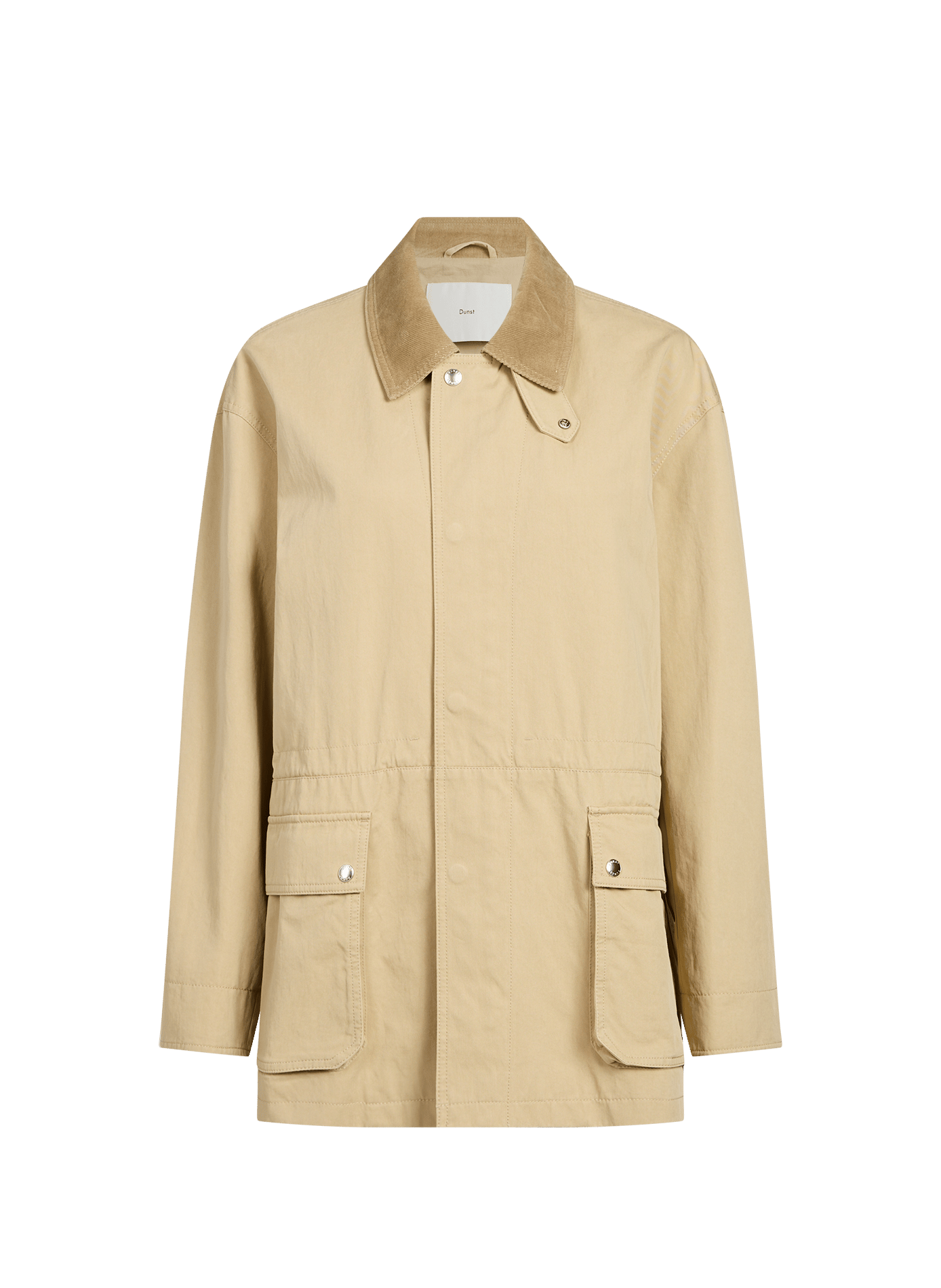 Veste droite col classique en coton mélangé DUNST Beige