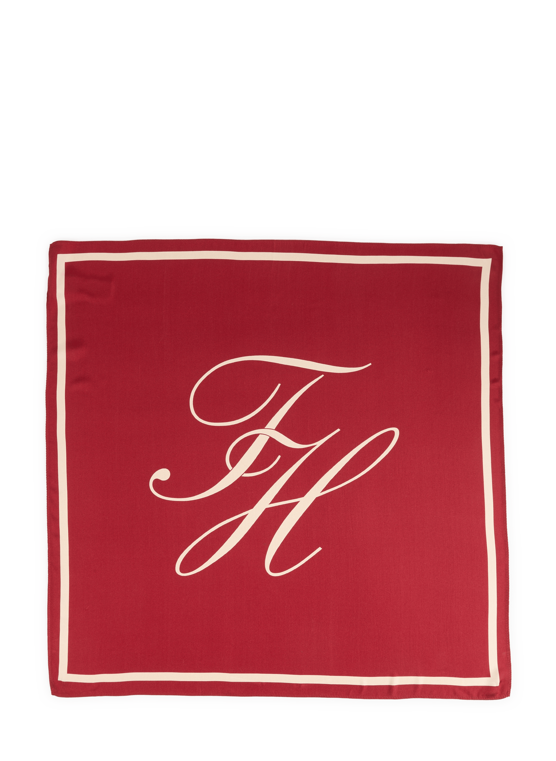 Foulard en soie avec motif monogrammé TOMMY HILFIGER Rouge