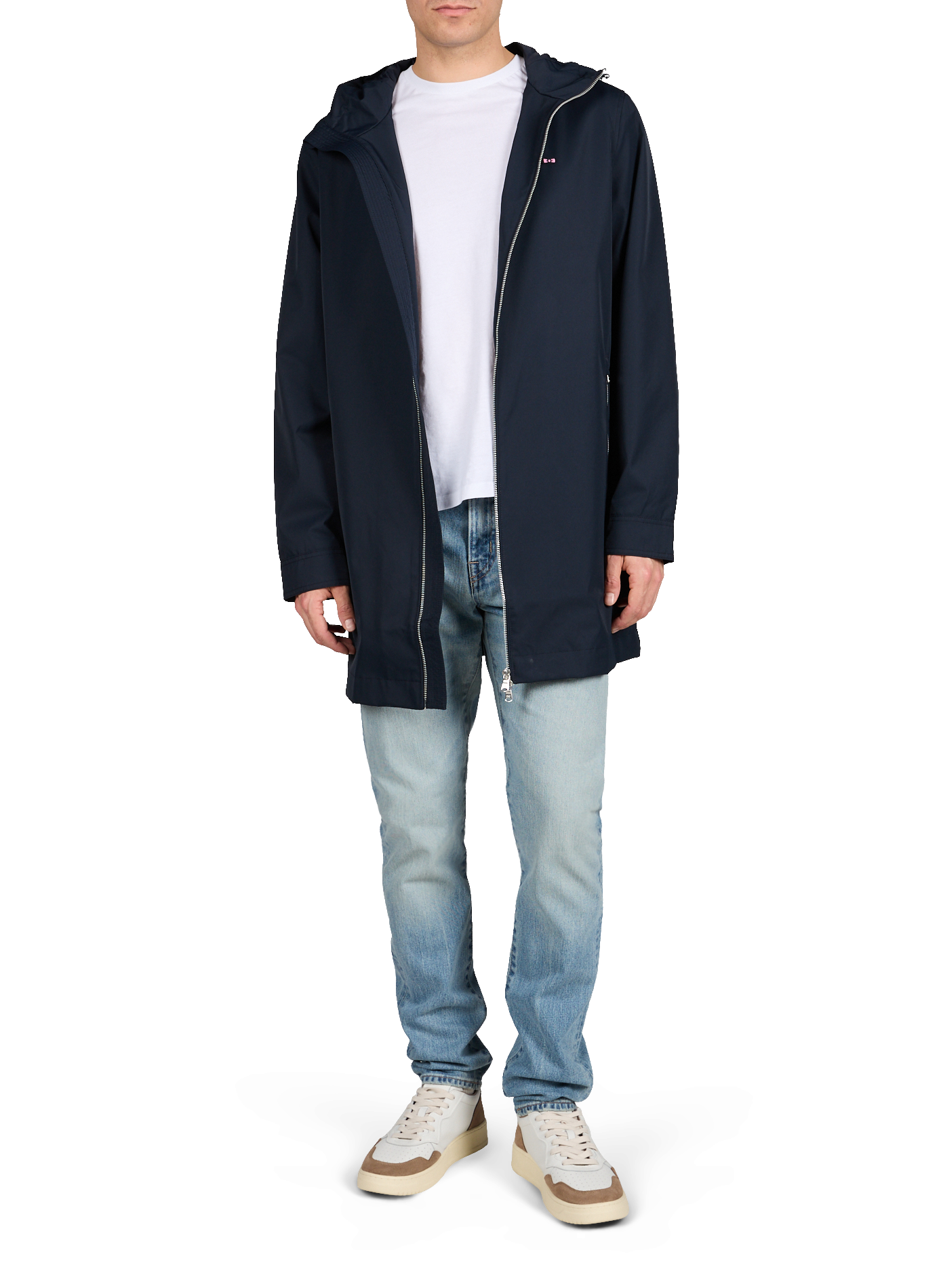 Blouson mi-long à capuche EDEN PARK Bleu