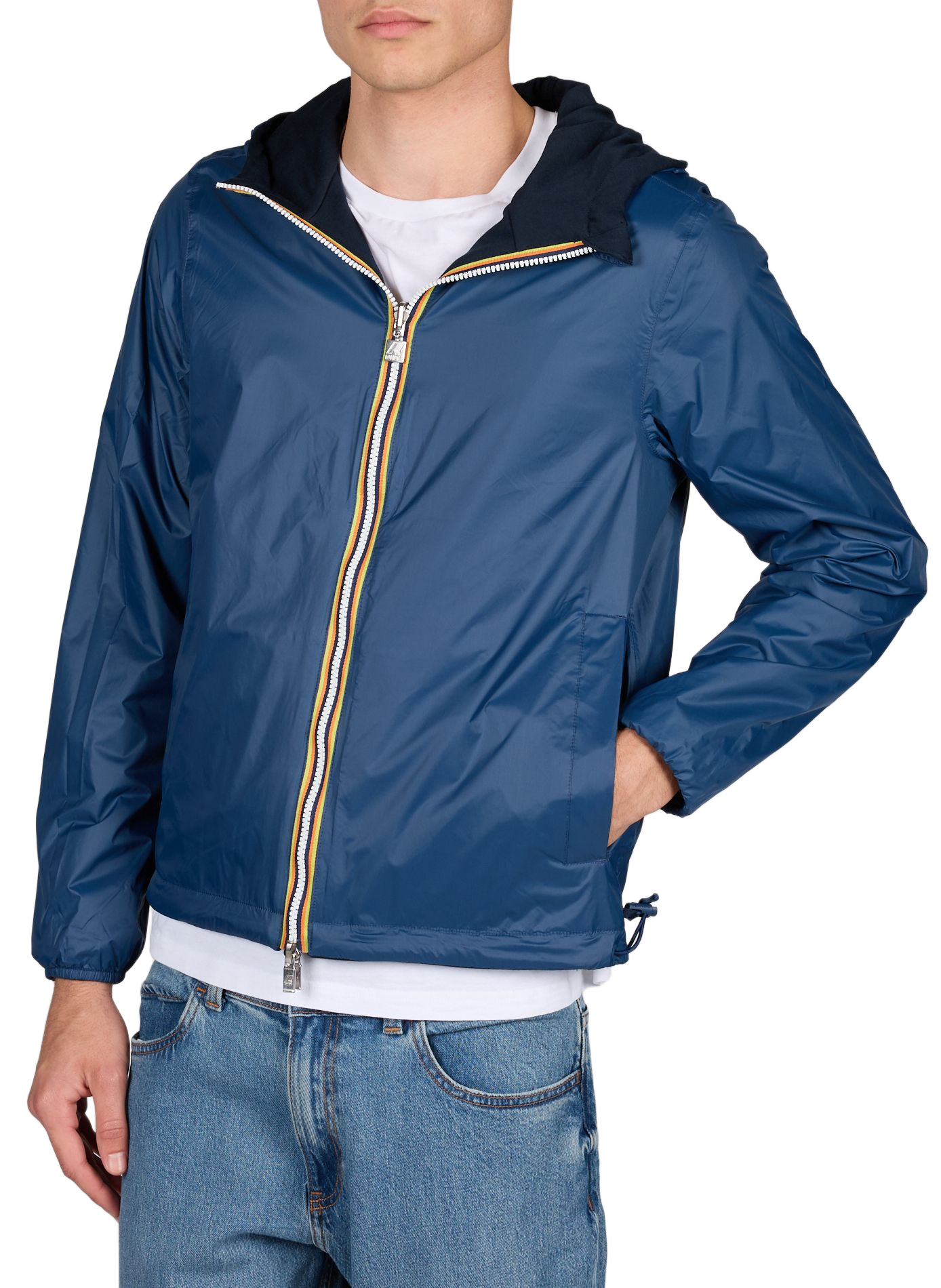 Reversible lightweight cotton jacket K-WAY Blue