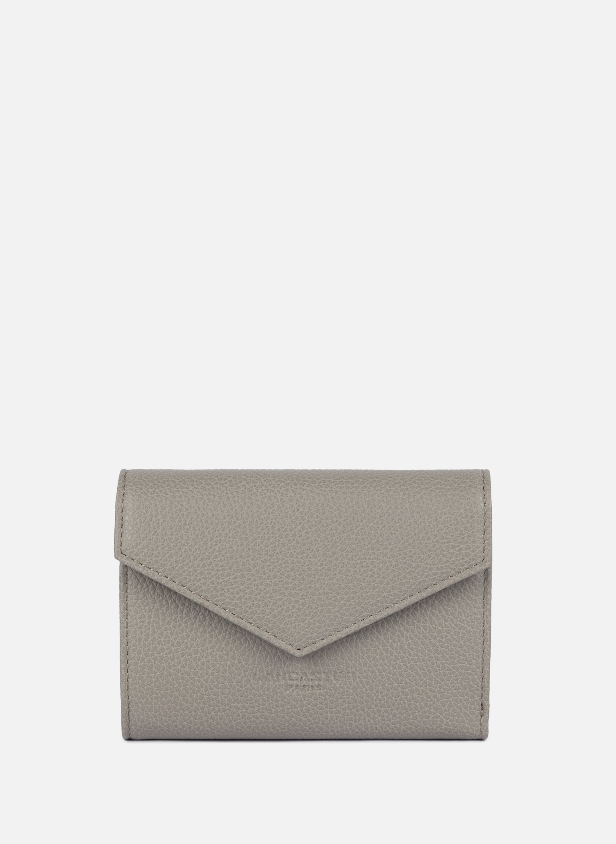 Portefeuille dos à dos - foulonné pm LANCASTER Gris