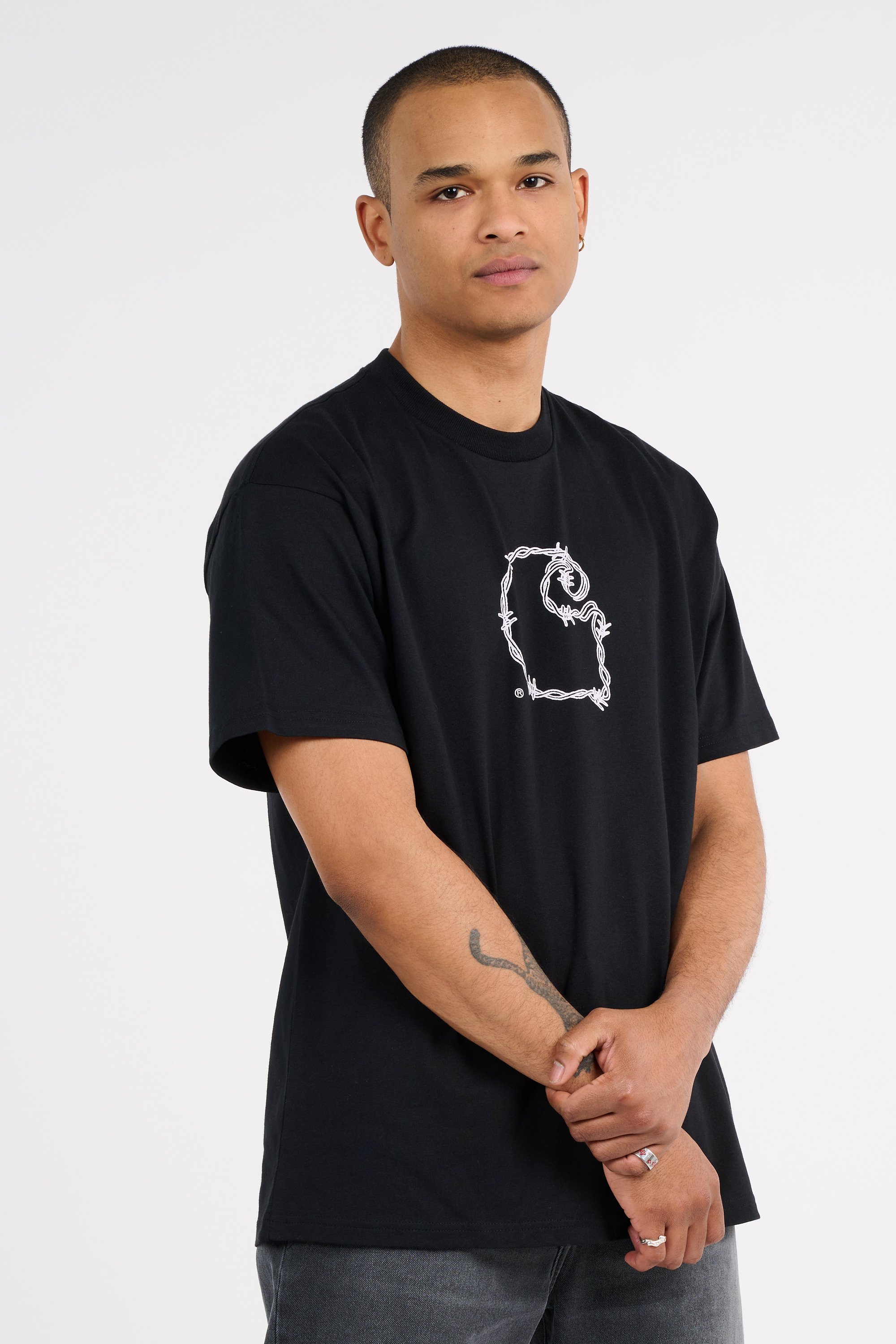 T-shirt s/s barbwire c t-shirt CARHARTT WIP Noir