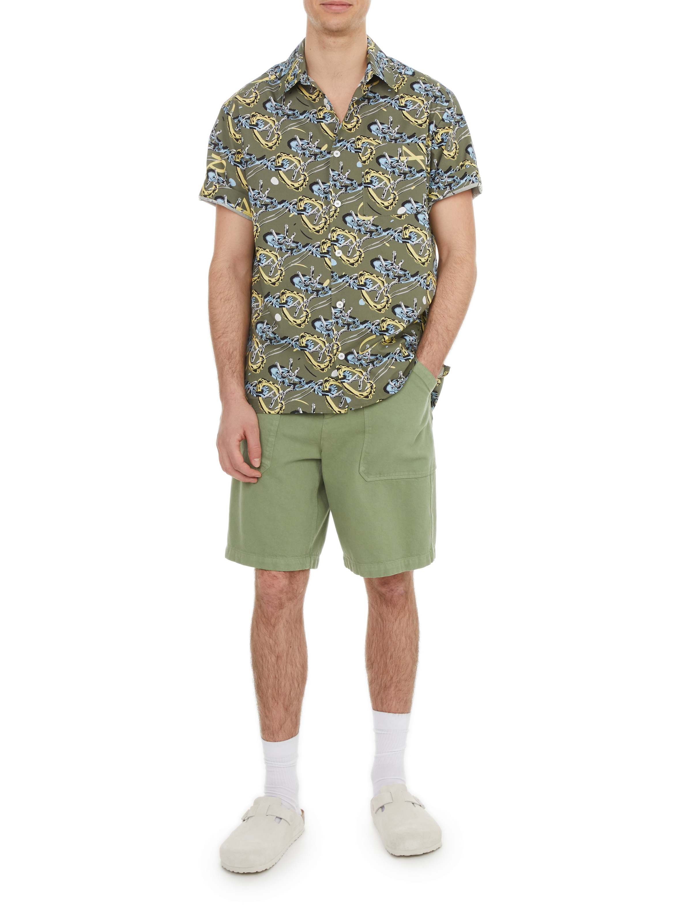 Korte parka van katoen A.P.C. Groen