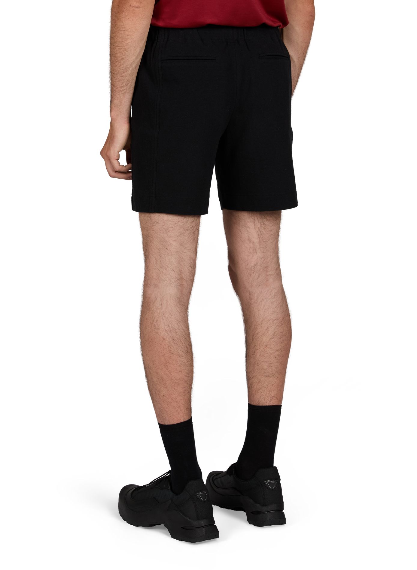 Short ample high-waisted in cotton OMAR AFRIDI Black