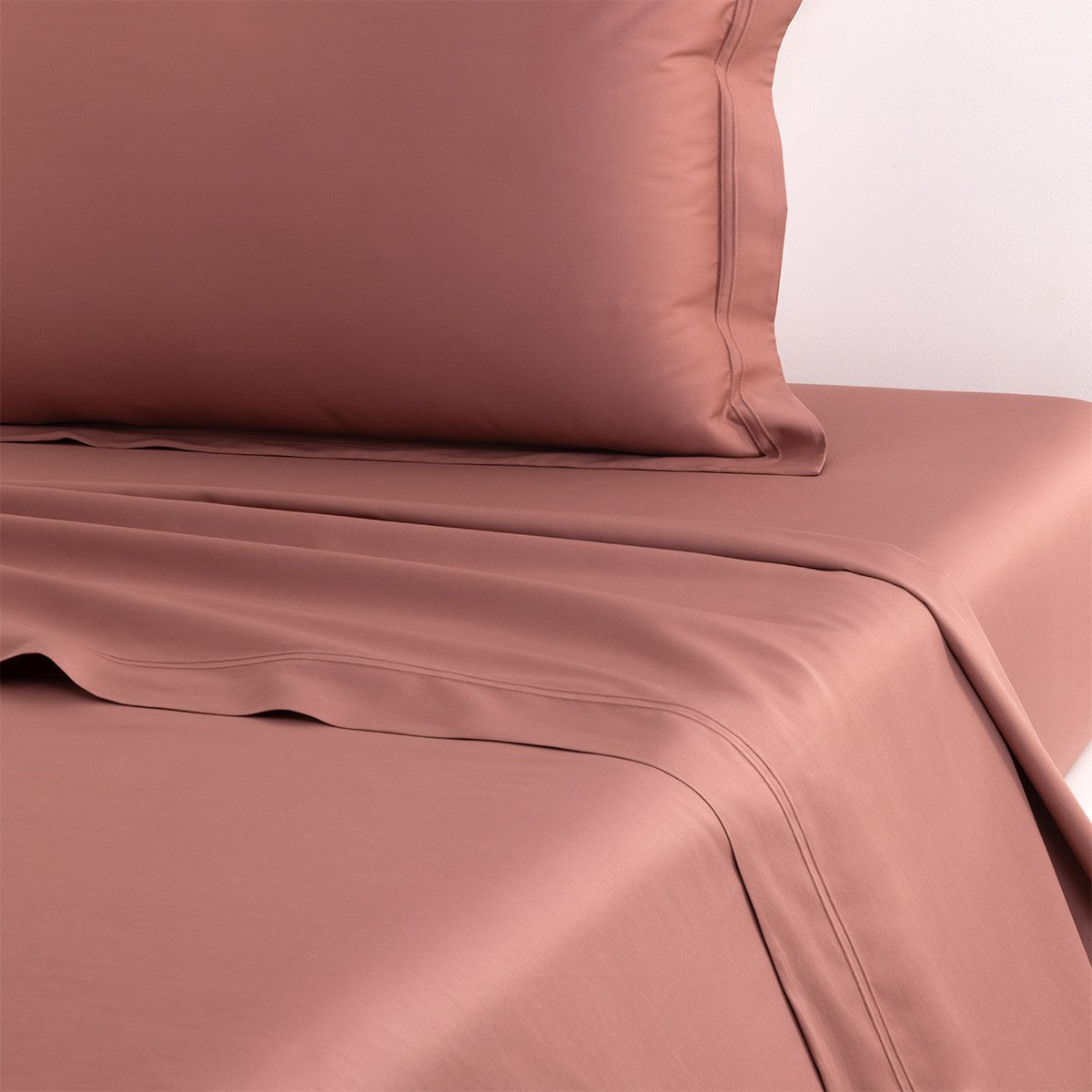 Drap plat en satin, triomphe  Santal