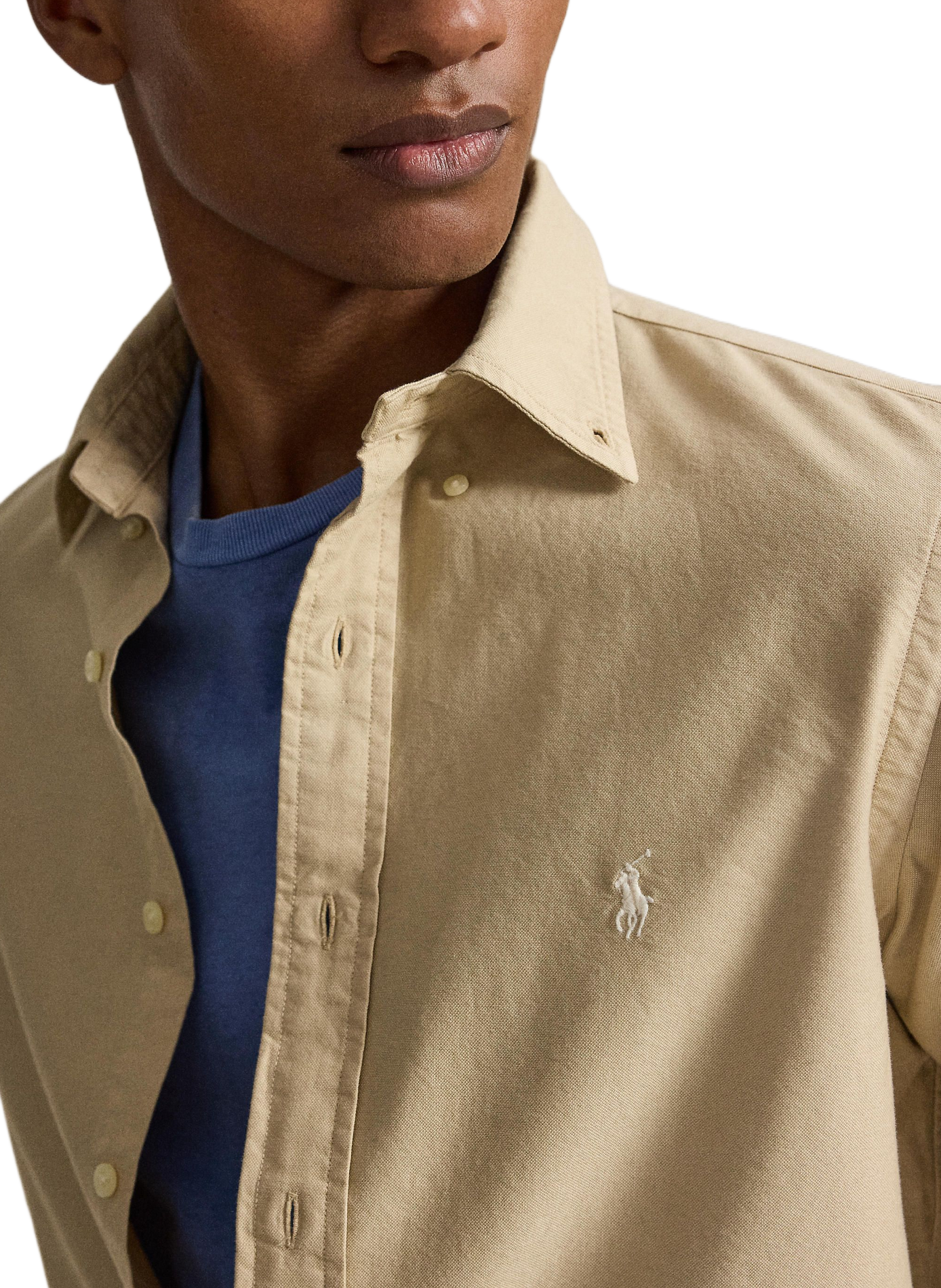 Chemise à manches longues en coton  | Beige POLO RALPH LAUREN Homme