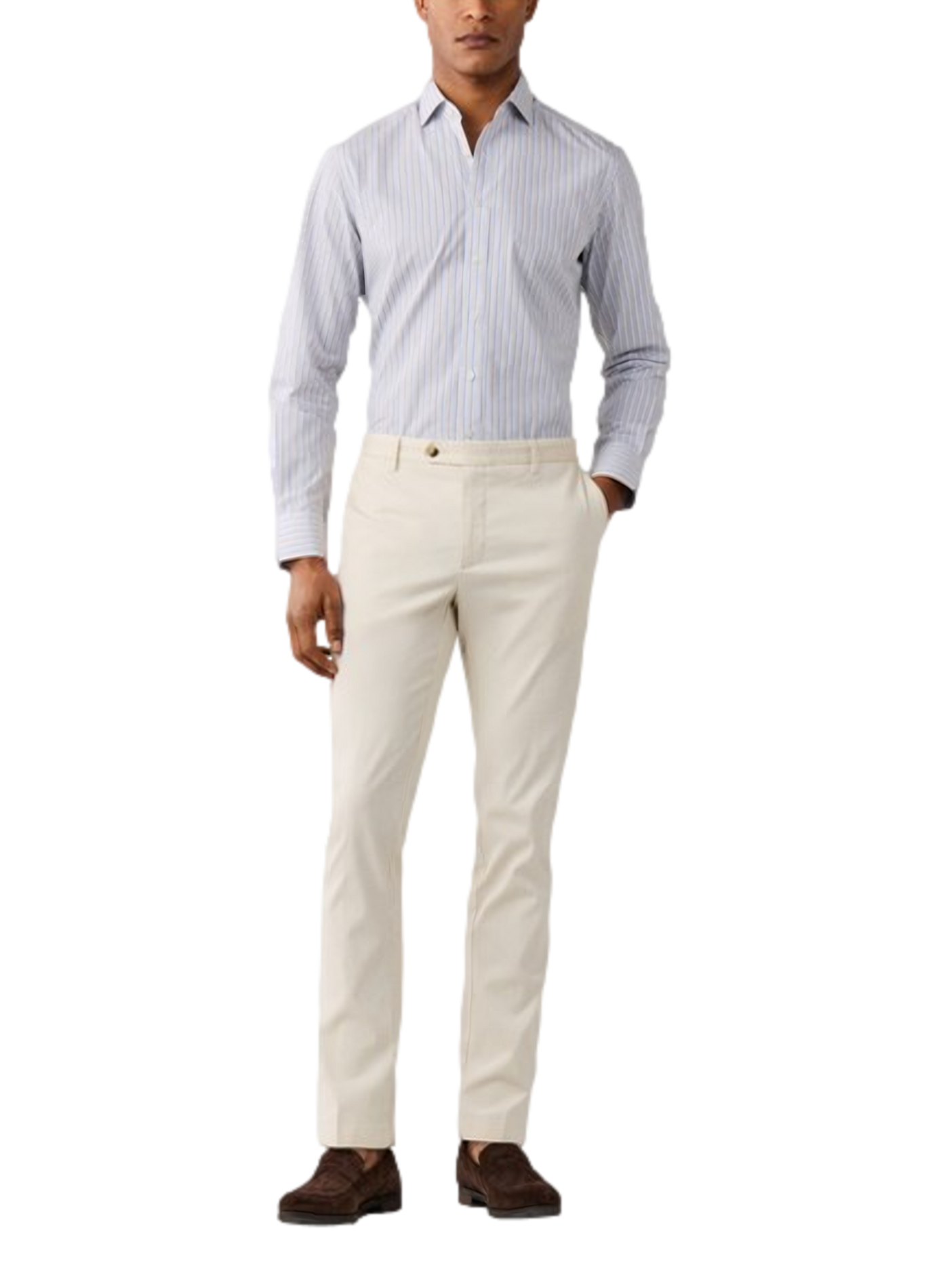 Striped cotton shirt HACKETT Blue