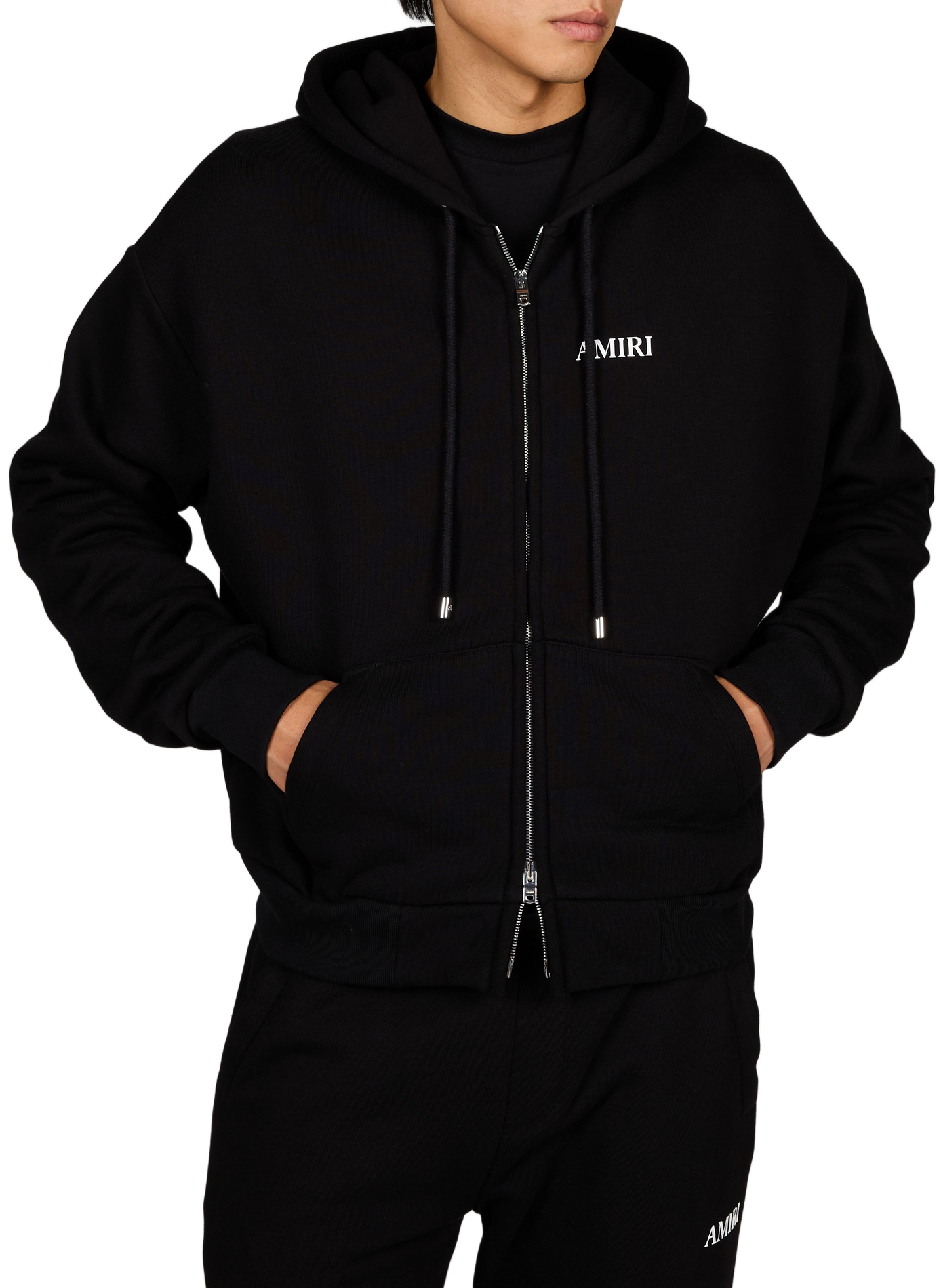 Sweat zippé à capuche AMIRI Noir