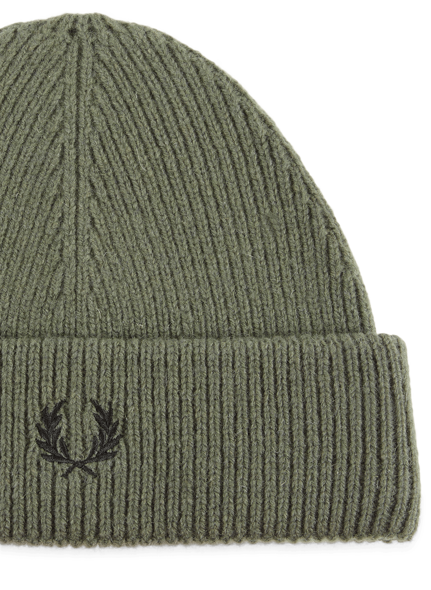 Bonnet en maille en laine FRED PERRY Vert
