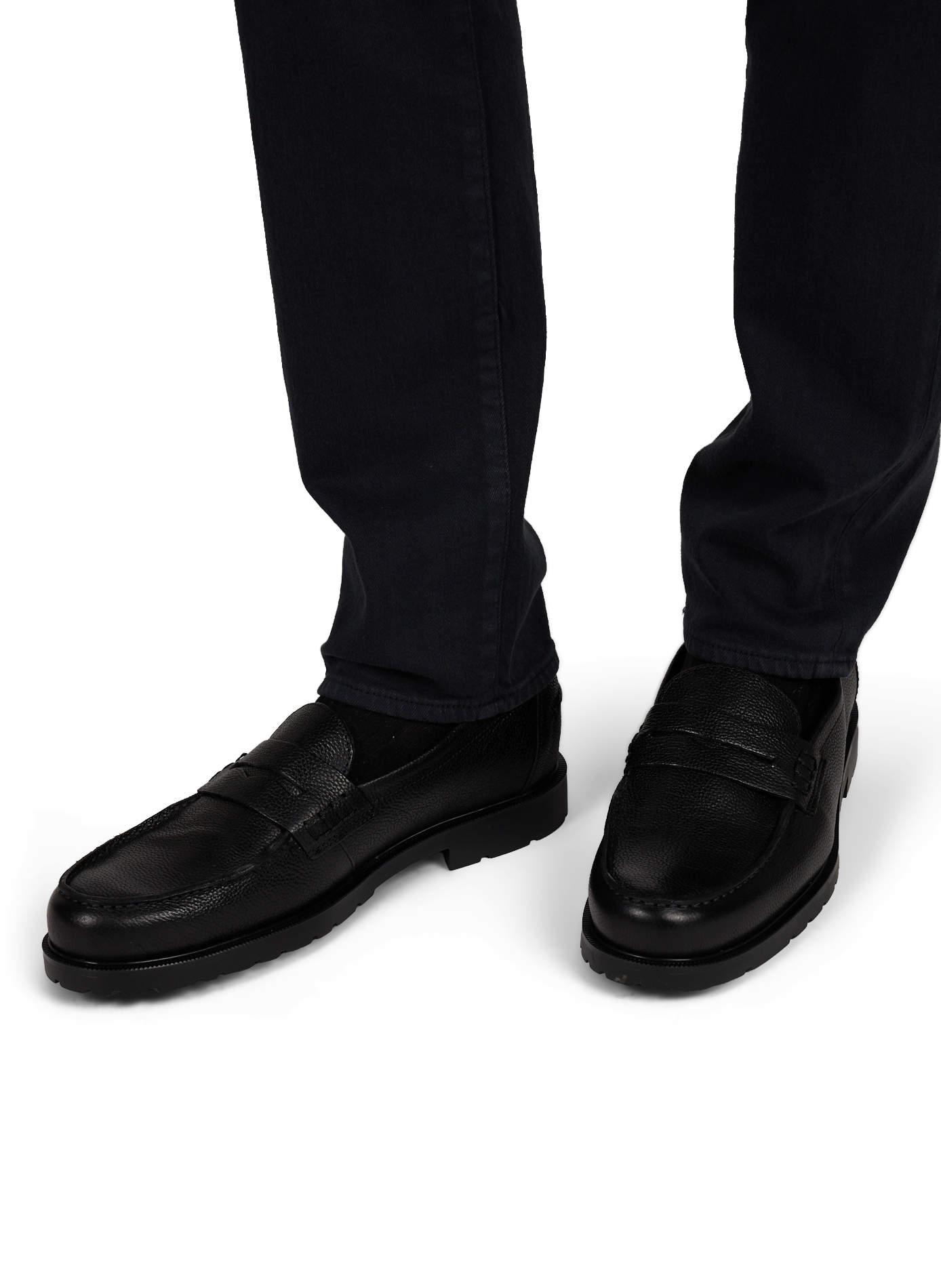 Leren mocassins met reliëf KLEMAN Zwart