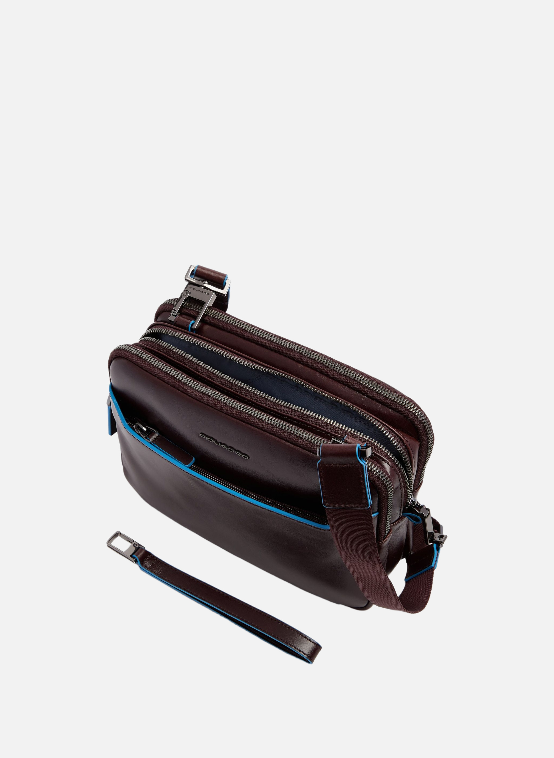 Handtas met vingerafdrukslot PIQUADRO Bruin