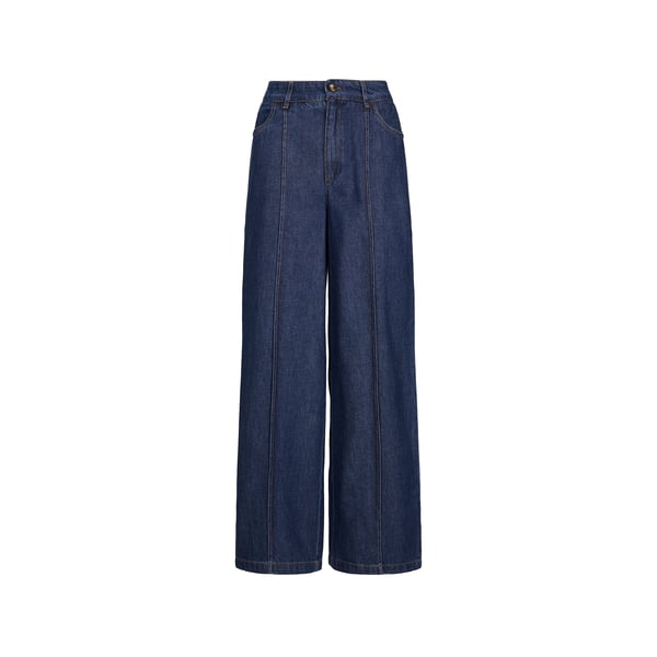 Pantalon élastiqué large en jean Pantalon élastiqué large en jean