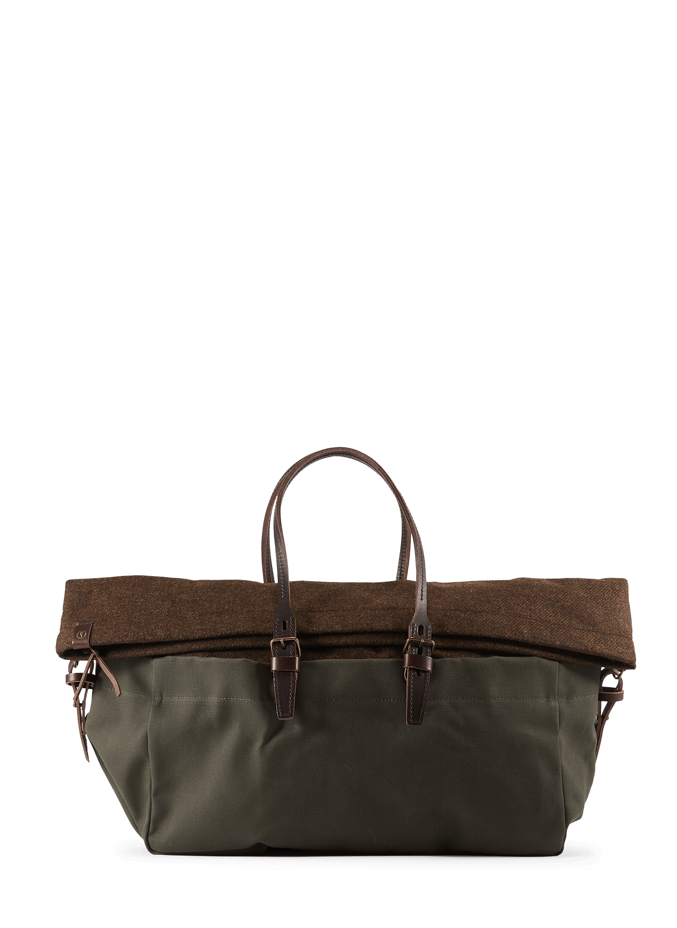 Cabin V2 travel bag in cotton and leather BLEU DE CHAUFFE Khaki