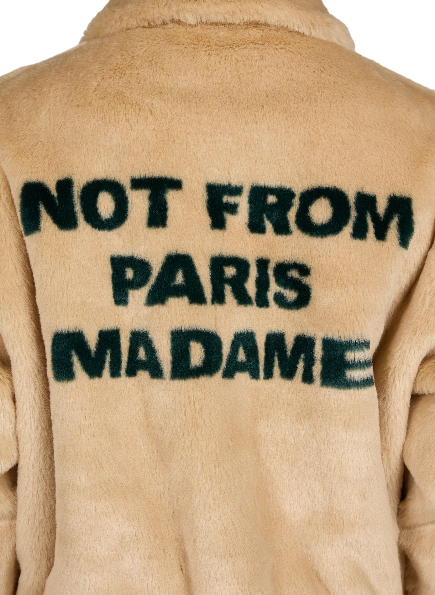 Straight coat with classic faux fur collar DROLE DE MONSIEUR Beige