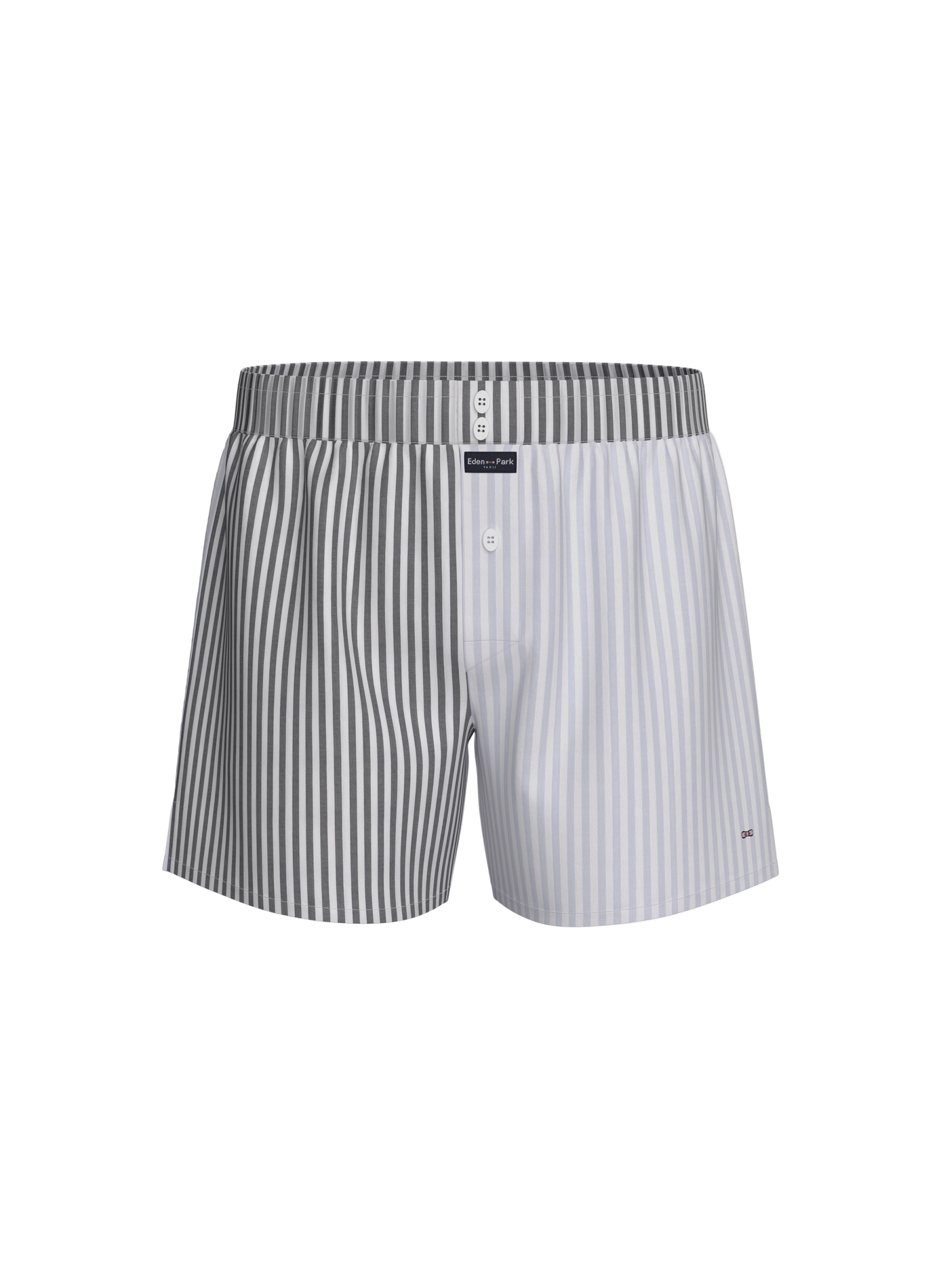 Rechtstreeks gestreepte katoenen boxershort EDEN PARK Blauw