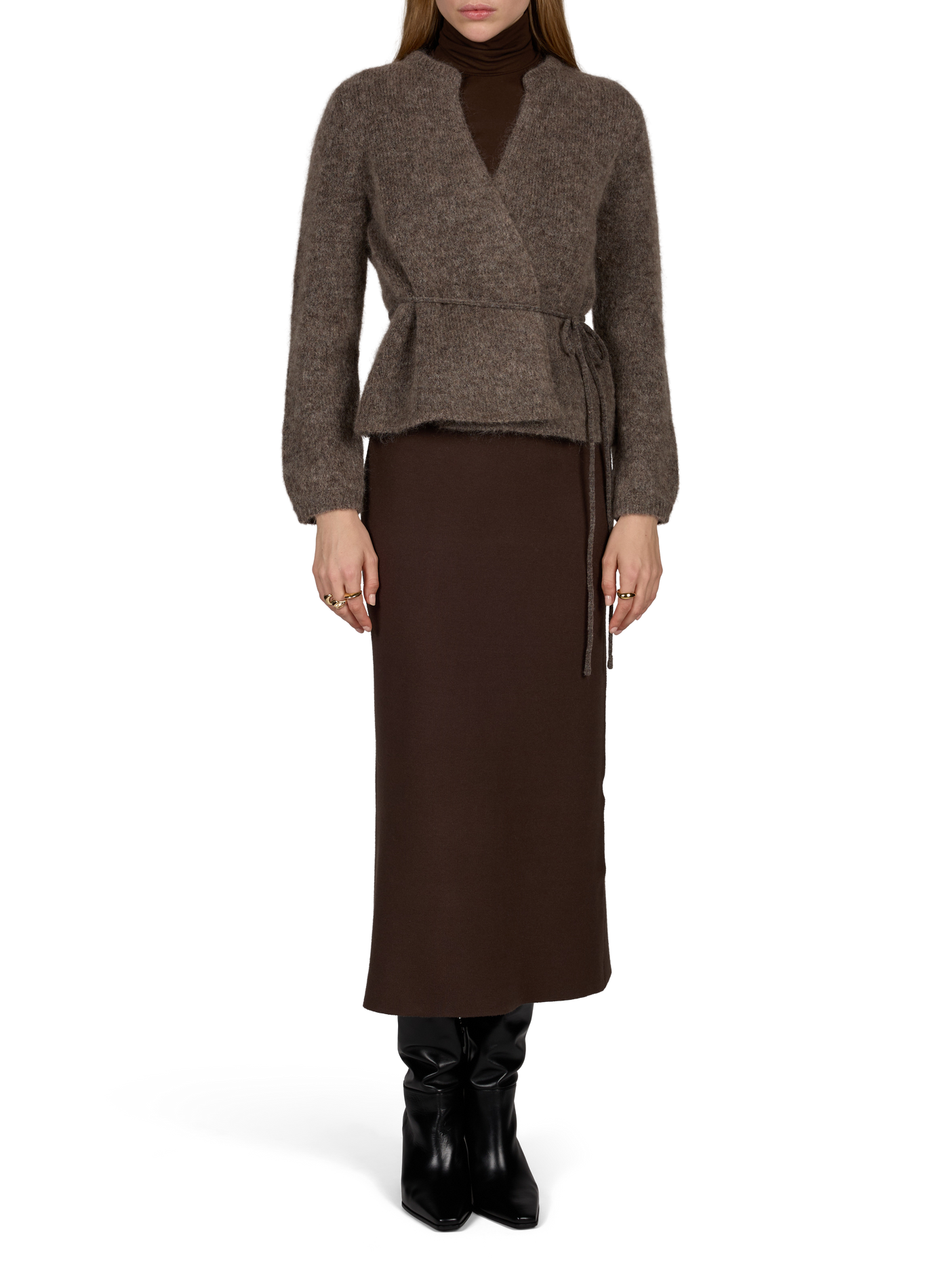 Fitted turtleneck t-shirt MAX MARA WEEK END Brown
