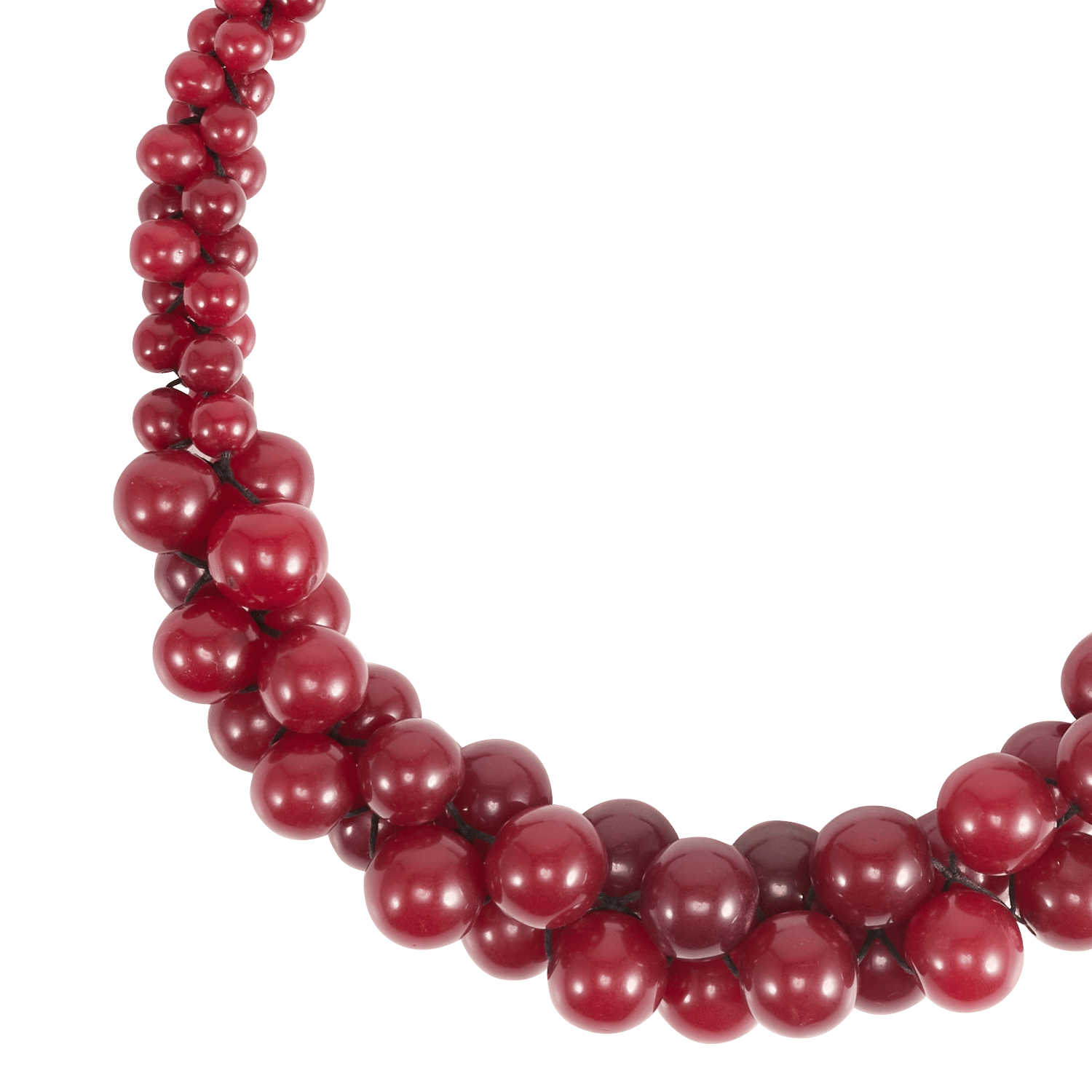Ketting met parels om de hals LA FEE MARABOUTEE Rood
