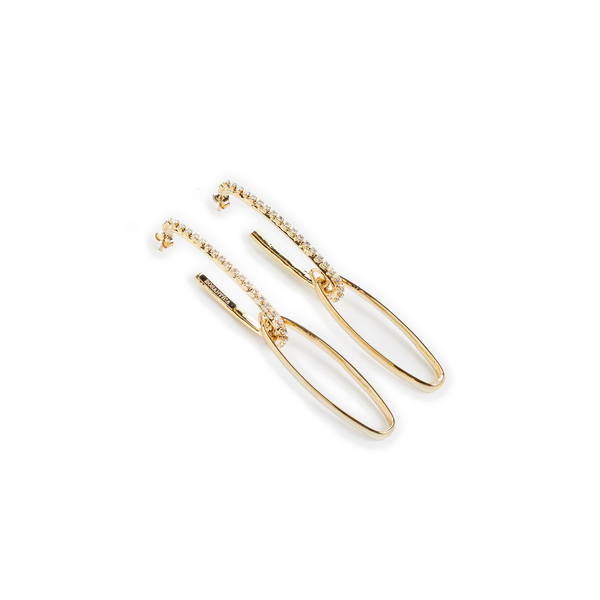 Rosantica Louise Brass And Crystal Earrings In Gold