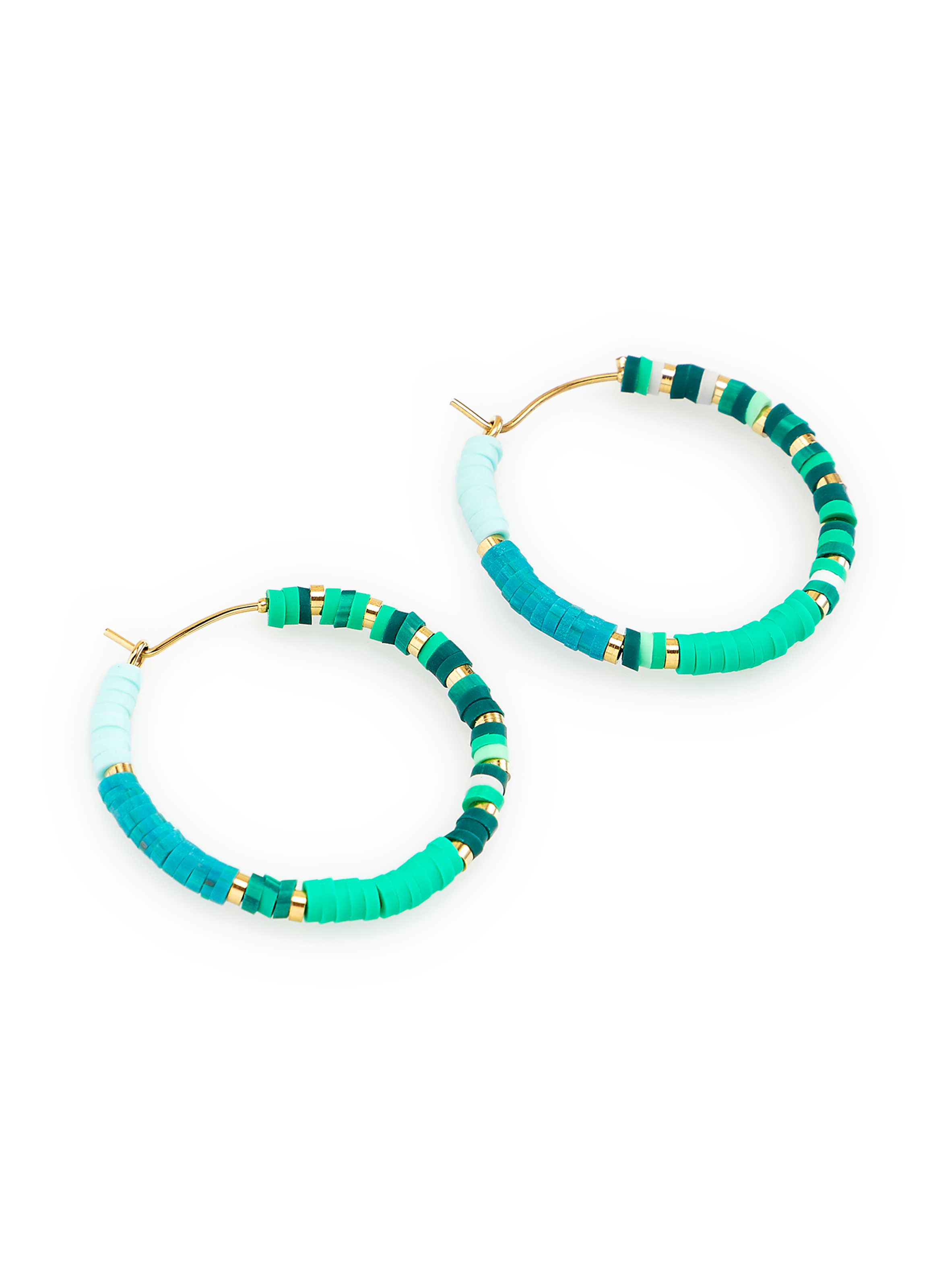 Boucles d'oreille colorées AU PRINTEMPS PARIS Vert