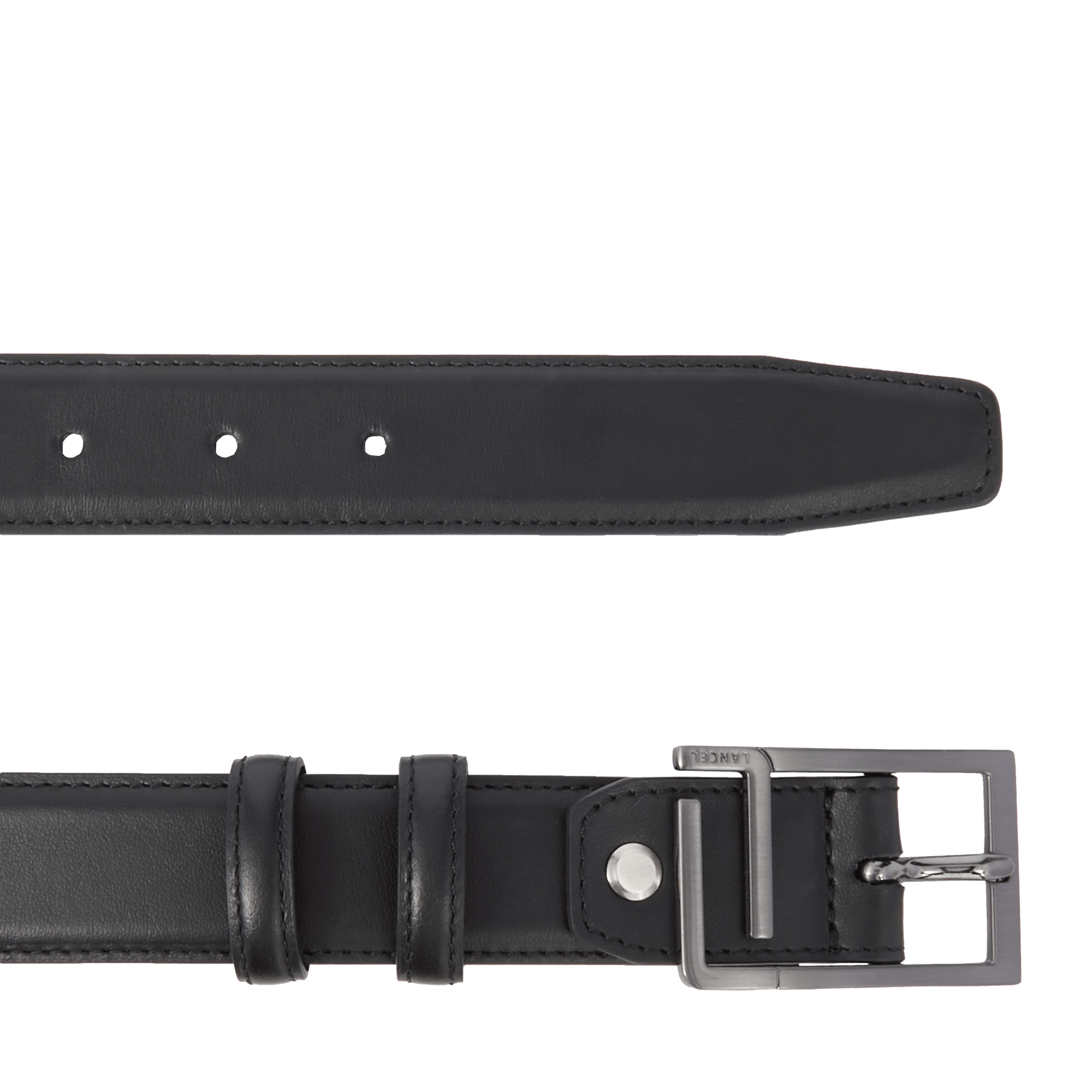 Ceinture - initials LANCEL Noir