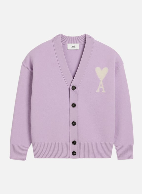 Cardigan ami de coeur ecru unisexe Violet by AMI PARIS AMI PARIS Cardigan ami de coeur ecru unisexe Violet