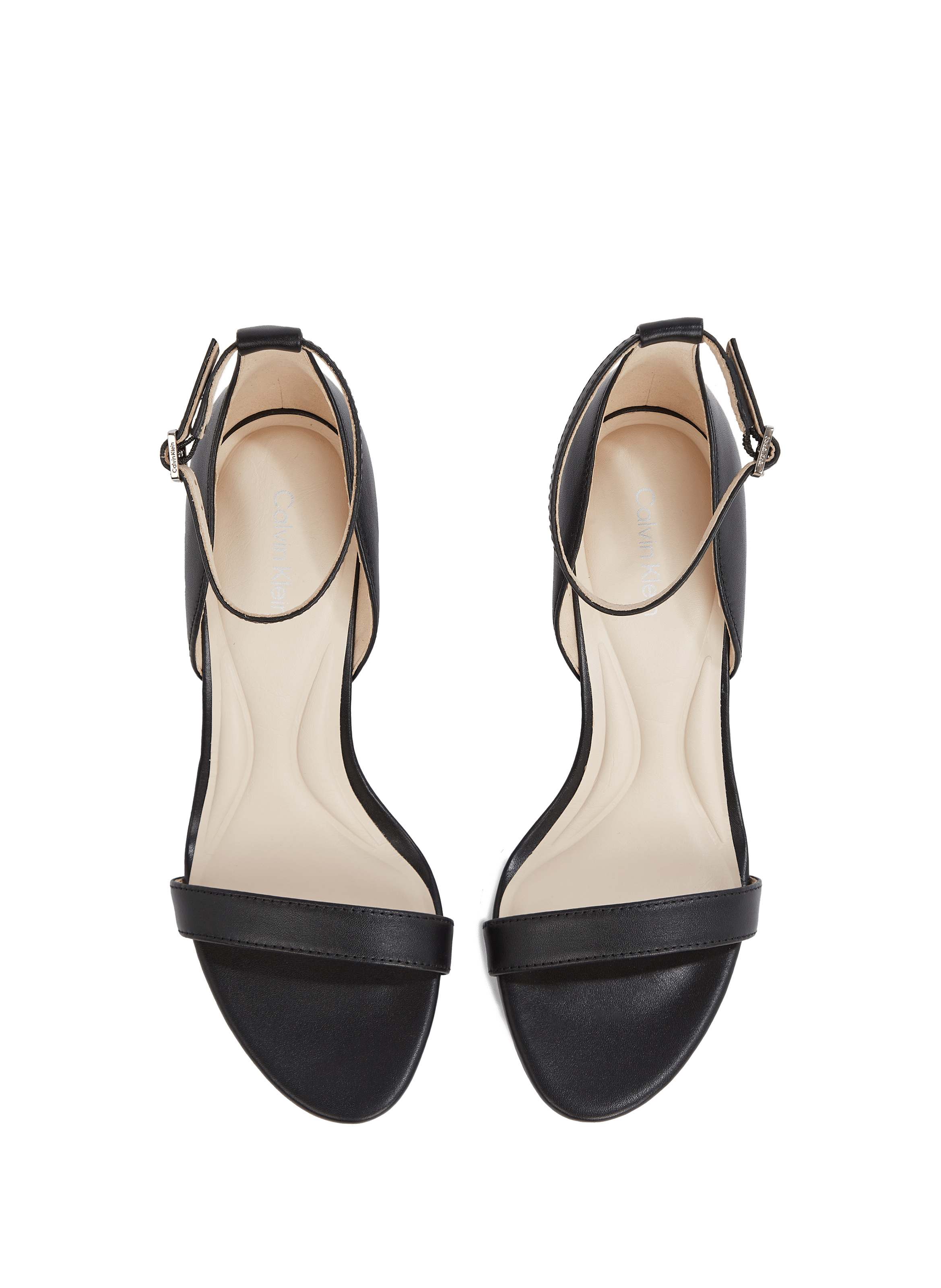 Sandales à talon en cuir CALVIN KLEIN Noir