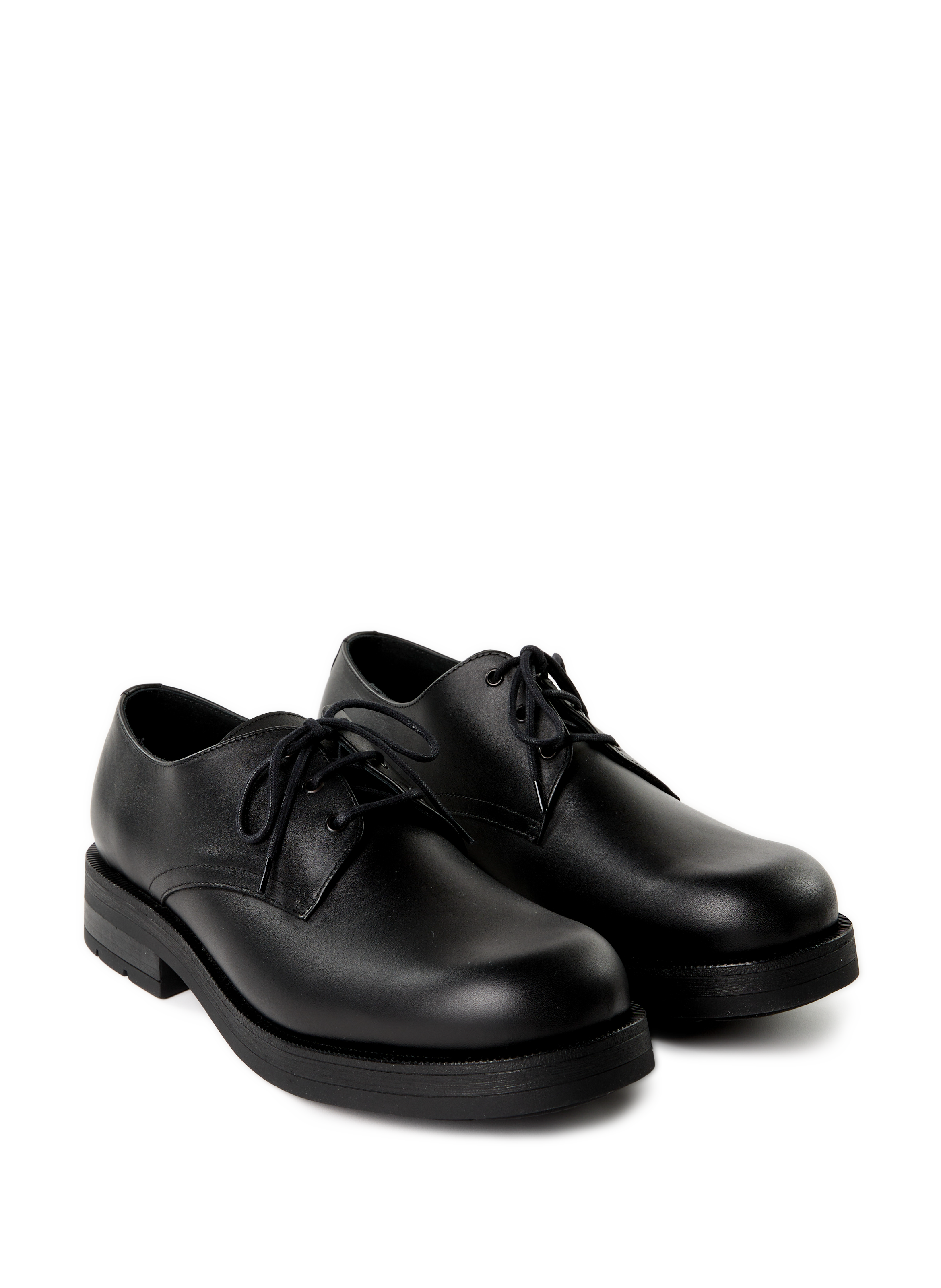 Calfskin leather lace-up loafers KLEMAN Black