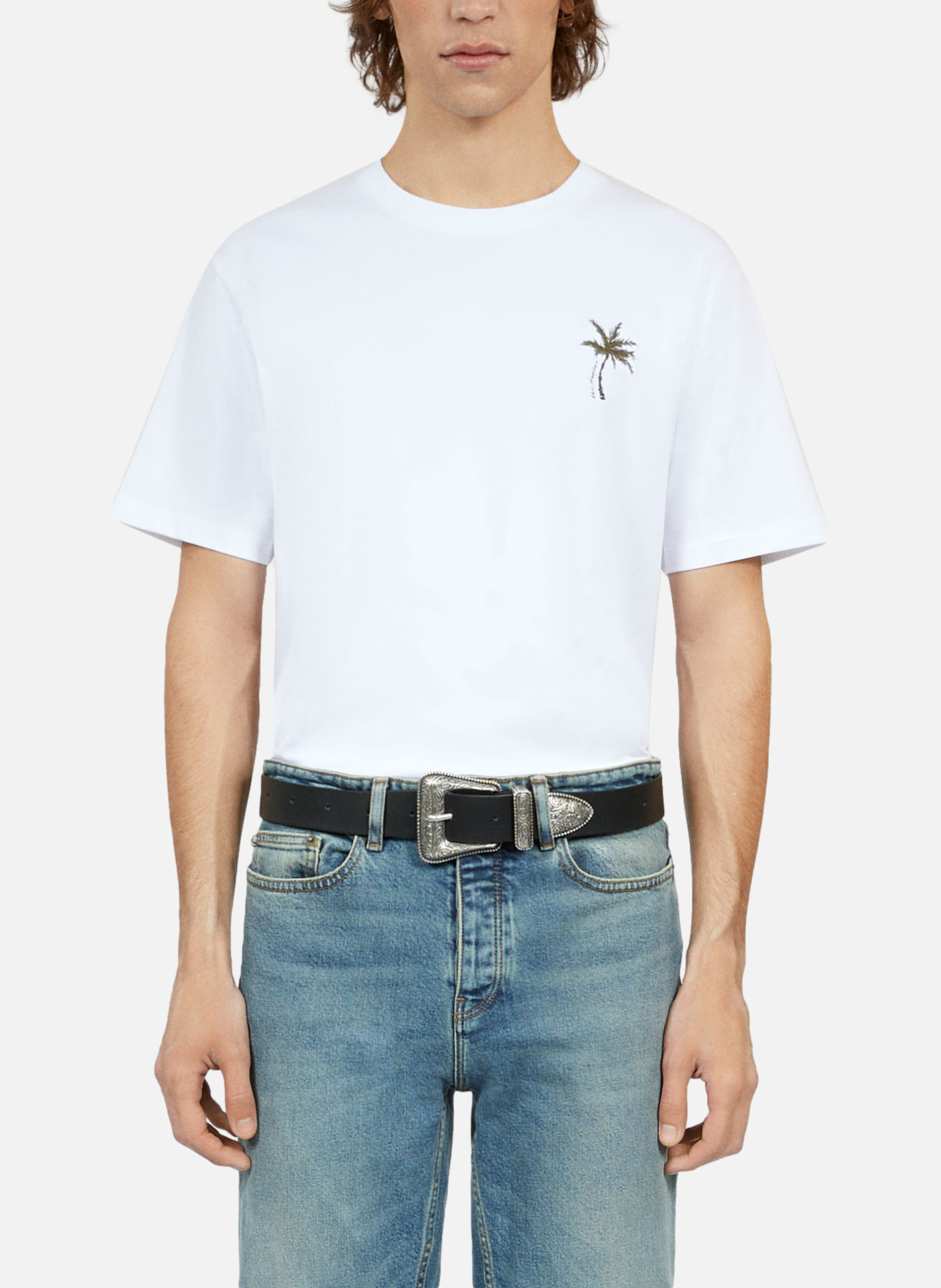 Ceinture en cuir boucle western unisexe THE KOOPLES Noir