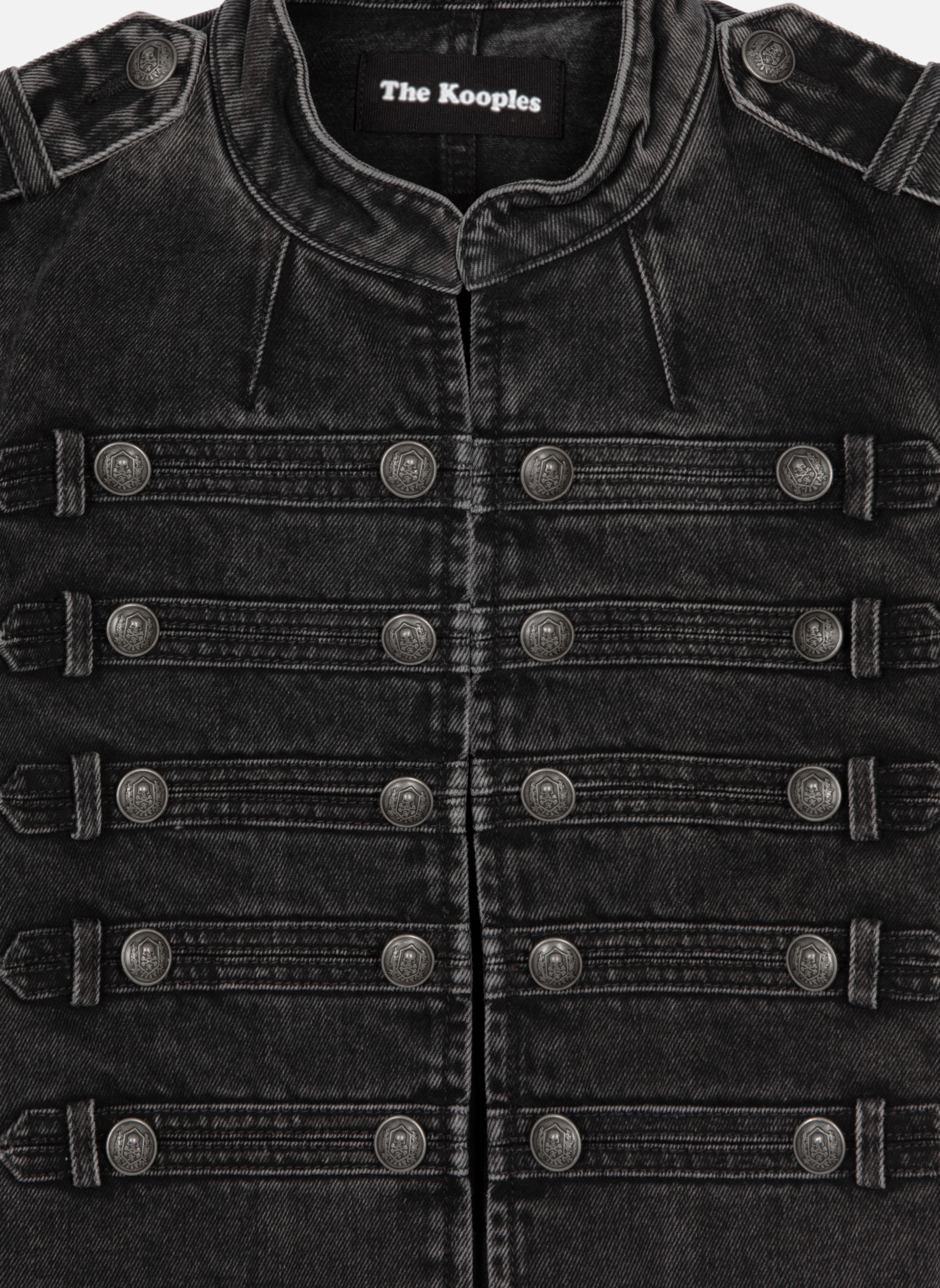 Blouson manches courtes style officier en denim THE KOOPLES 
