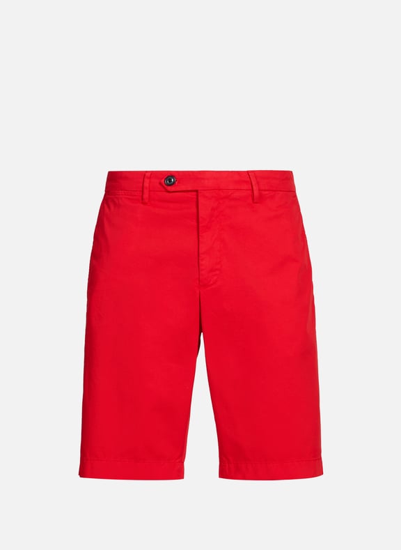 Chino Bermuda in blended cotton Red by FACONNABLE FACONNABLE Chino Bermuda in blended cotton Red