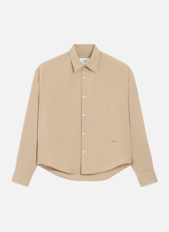 Chemise boxy ami unisexe Beige by AMI PARIS AMI PARIS Chemise boxy ami unisexe Beige